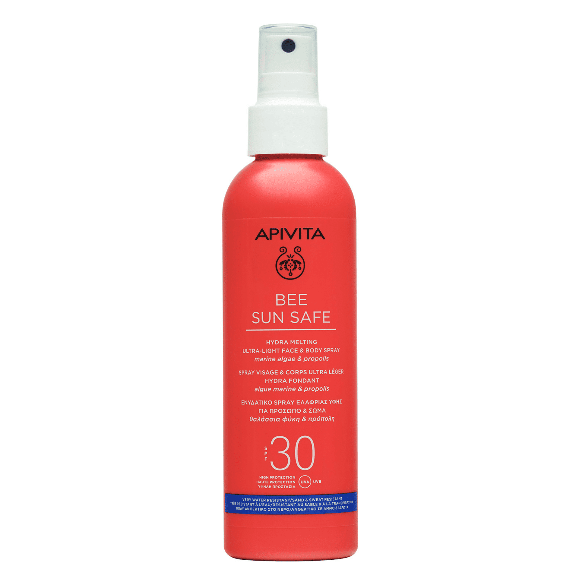 Apivita Bee Sun Safe Hydra Ultralichte Smeltende Spray voor Gezicht en Lichaam SPF 30