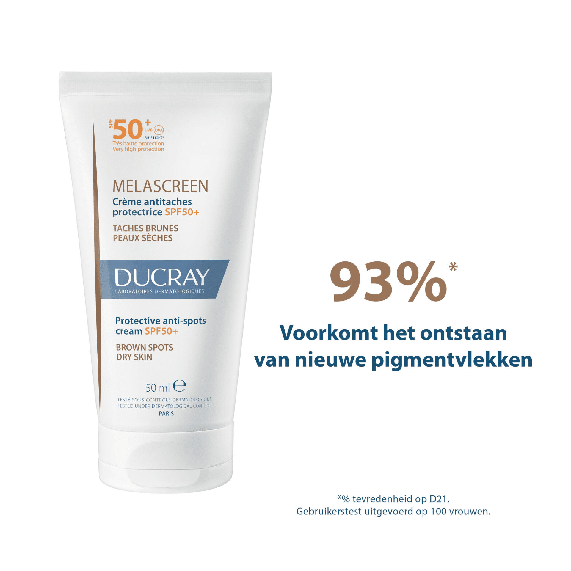 Ducray Melascreen Beschermende Crème tegen Pigmentvlekken SPF 50+