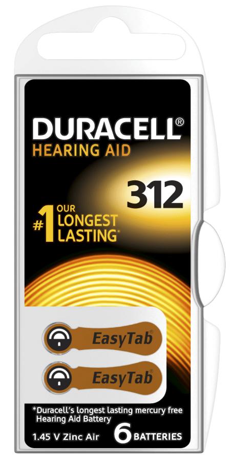 Duracell Hearing Aid-batterijen EasyTab 312