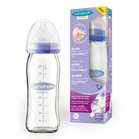 Lansinoh mOmma Glazen Zuigfles 240 ml Lansinoh mOmma Glazen Zuigfles 240 ml