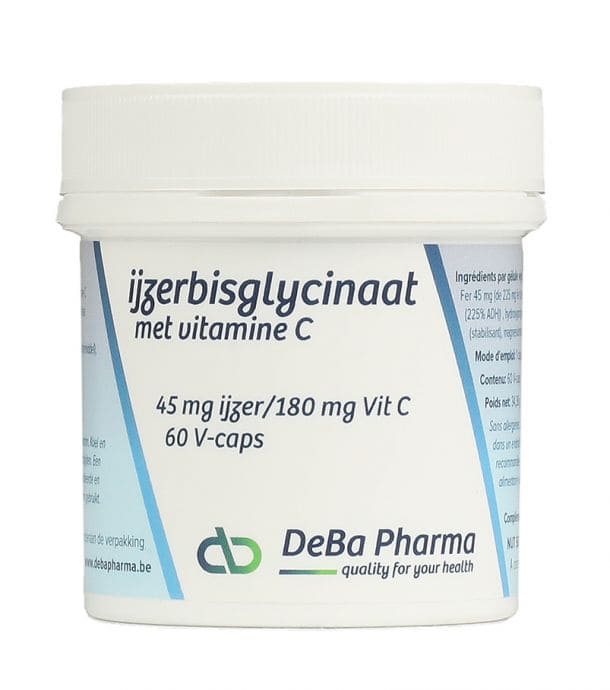 Deba Ijzerbisglycinaat 45 mg + Vitamine C 180 mg Deba Ijzerbisglycinaat 45 mg + Vitamine C 180 mg