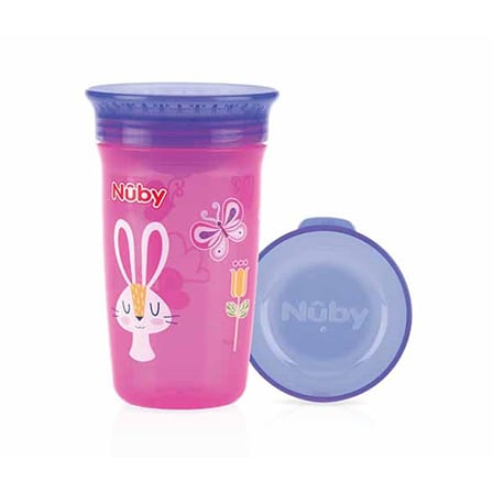 Nuby 360Â° Wonder Cup Roze Konijn 300 ml 6+