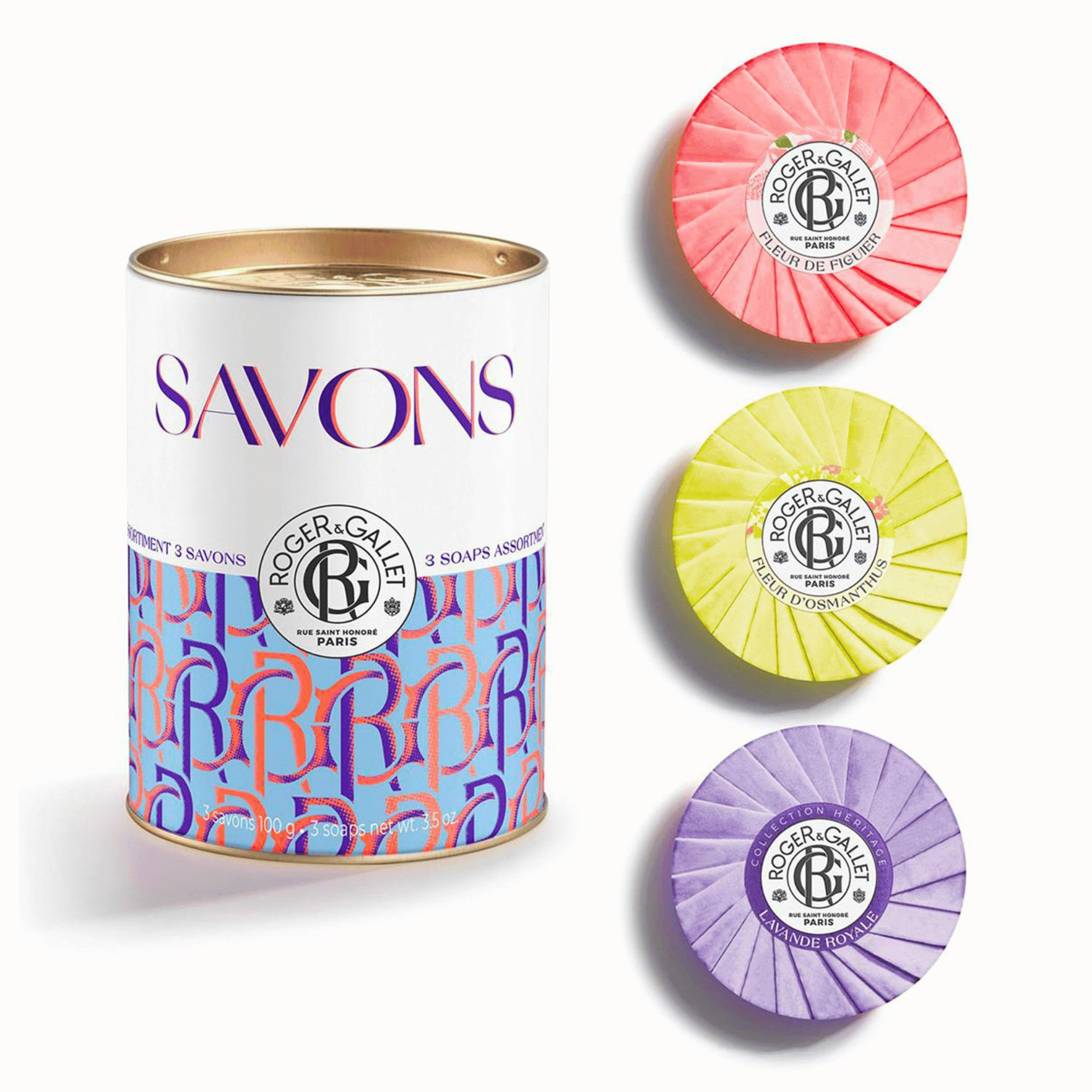 Roger&gallet Savon Fl Fig./fl Osman./lavand.3x100g