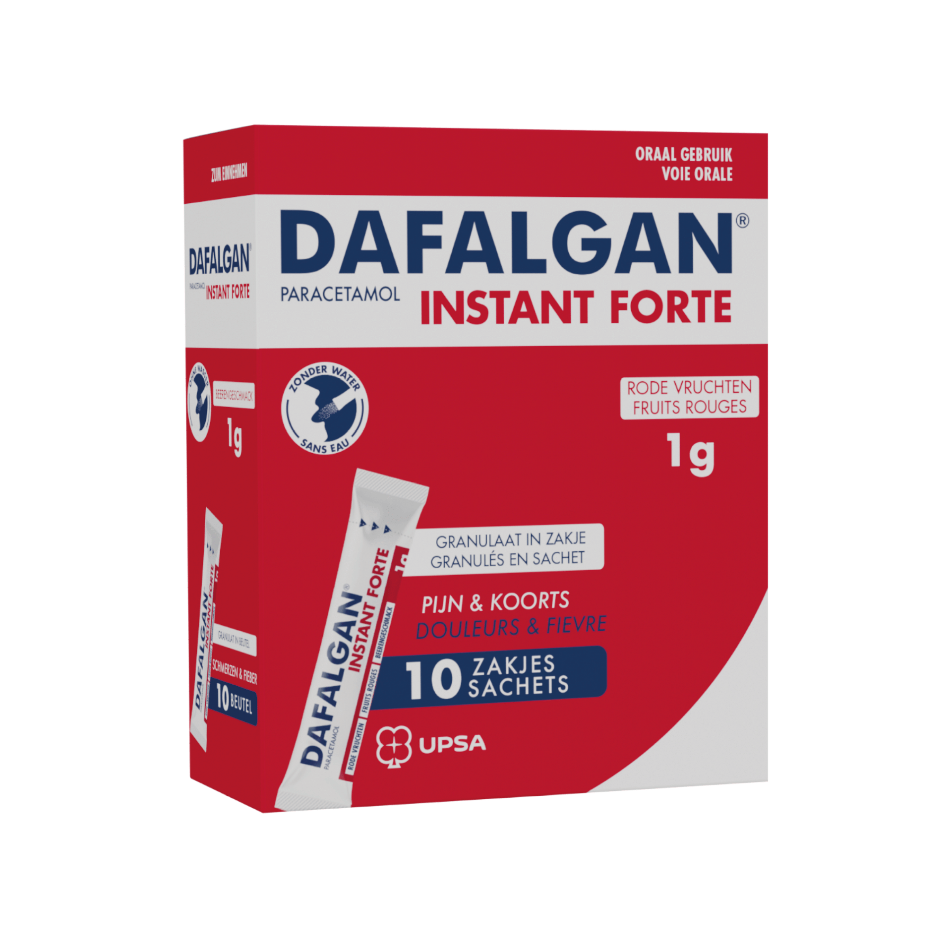 Dafalgan Instant Forte Fruits R. 1g Gran Sach 10 Dafalgan Instant Forte Fruits R. 1g Gran Sach 10