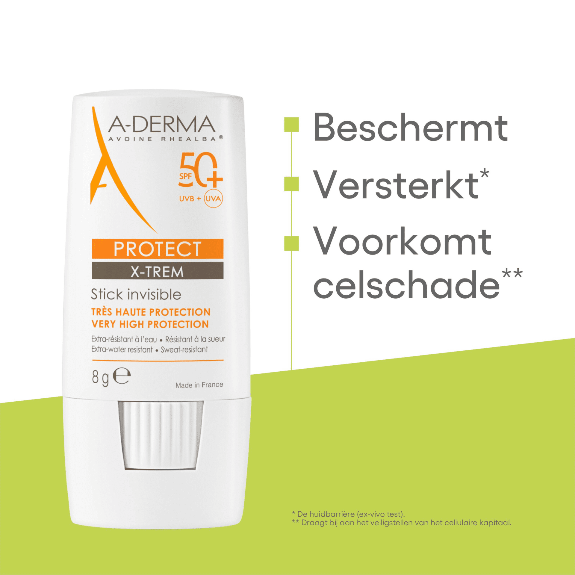 A-Derma Protect X-Trem Onzichtbare Zonnestick SPF 50+ A-Derma Protect X-Trem Onzichtbare Zonnestick SPF 50+