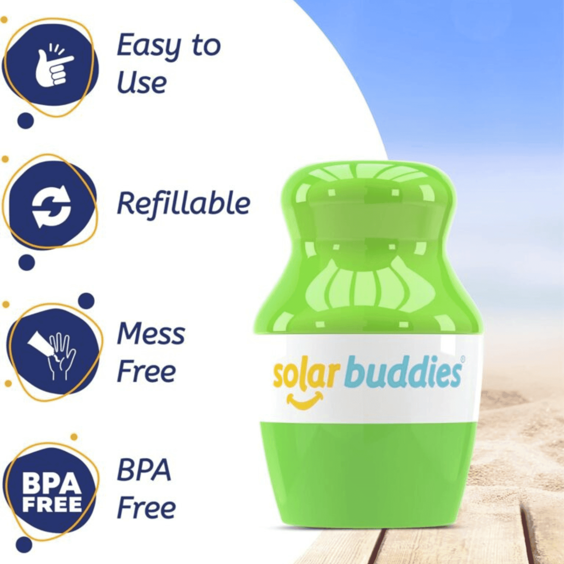 Solar Buddies Hervulbare Zonnecrème-applicator