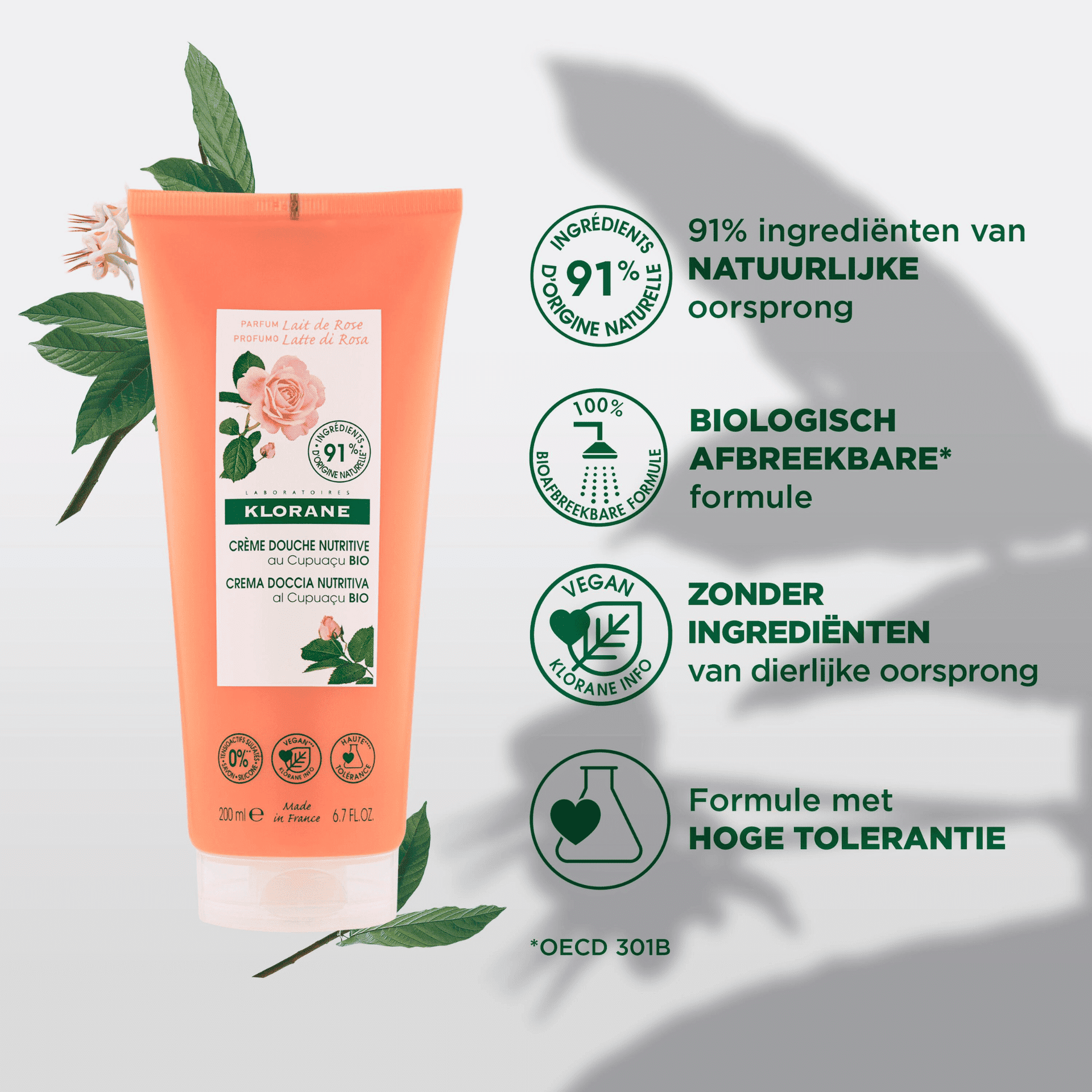 Klorane Crème Douche Nutritive 200 ml