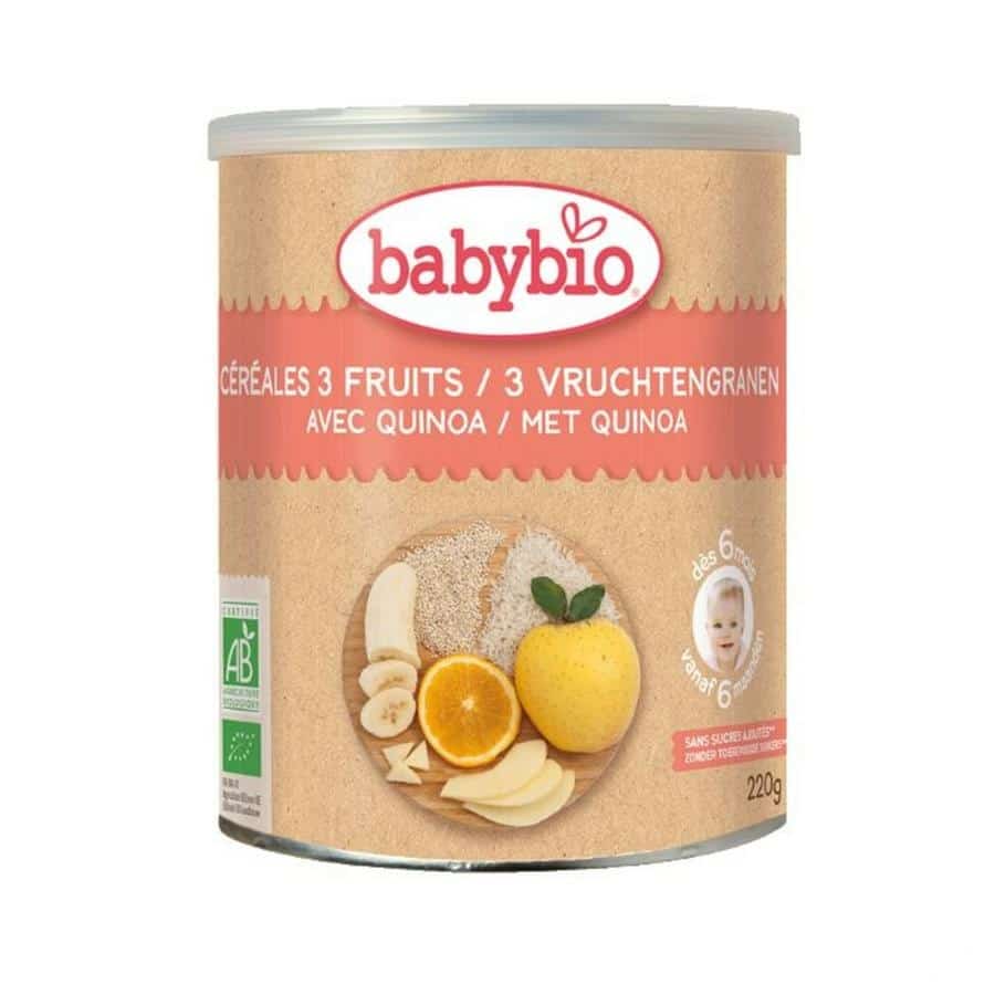 Babybio 3 Vruchtengranen Quinoa 6m Babybio 3 Vruchtengranen Quinoa 6m