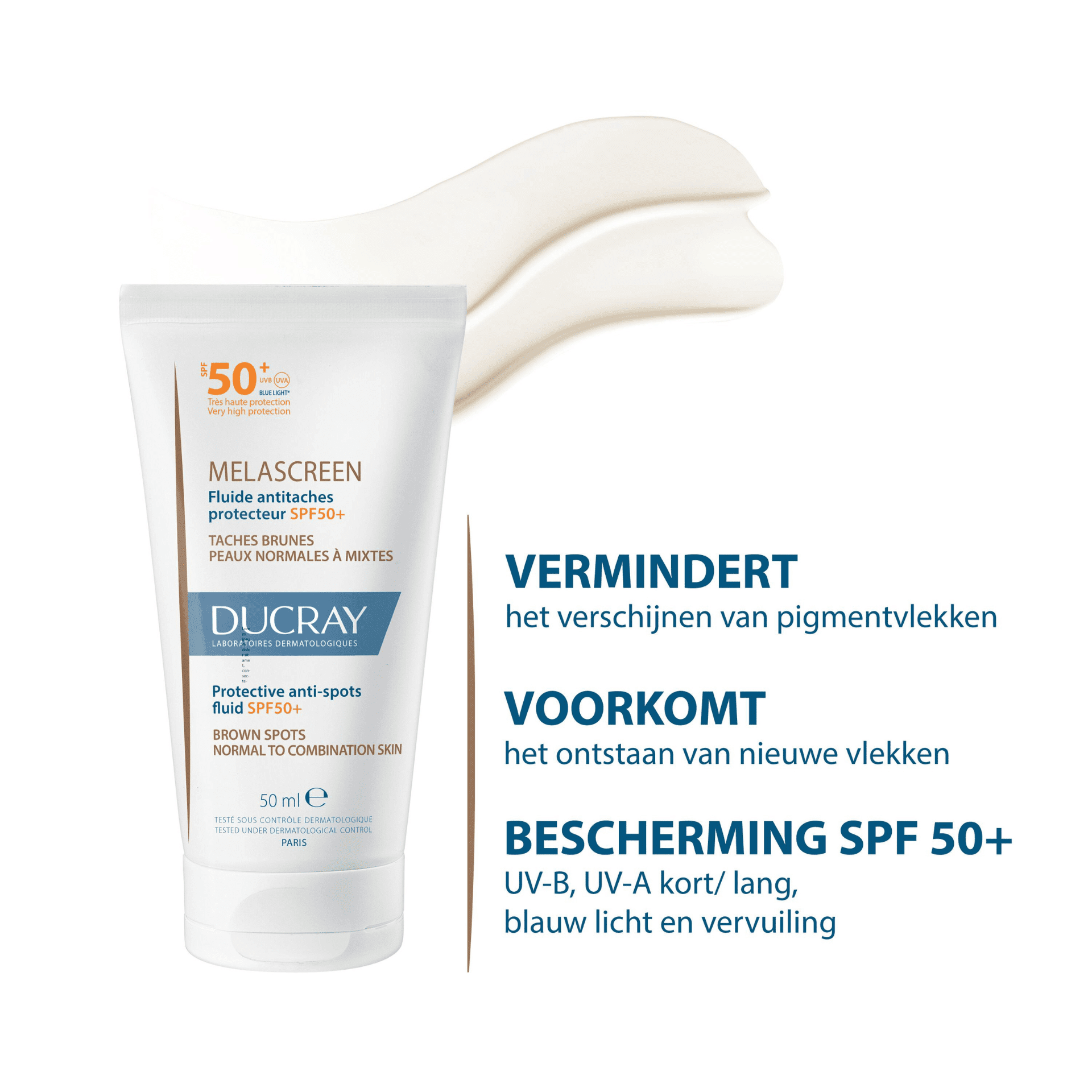 Ducray Melascreen Beschermende Fluid tegen Pigmentvlekken SPF 50+