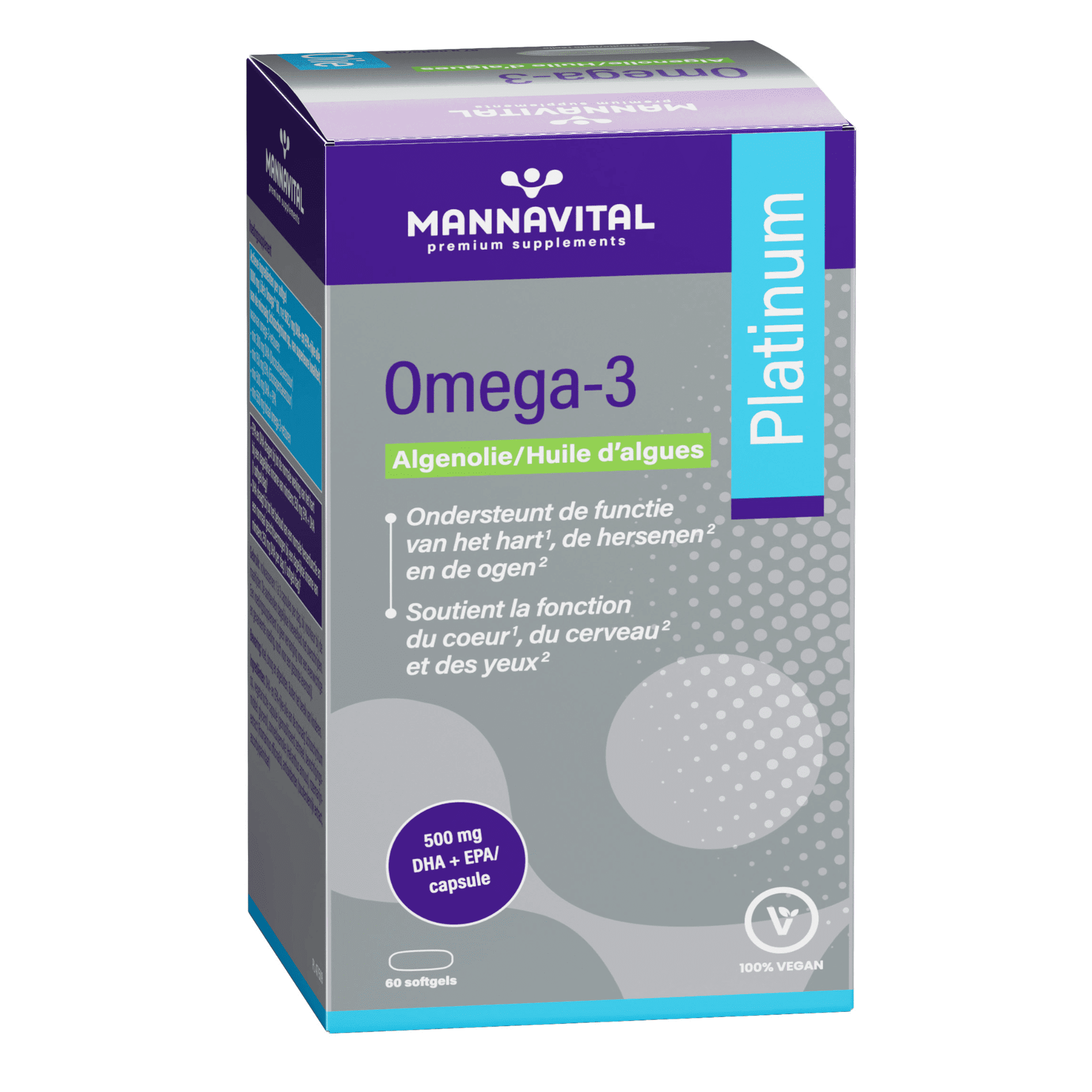 Mannavital Omega 3 Huile Algues V-caps 60
