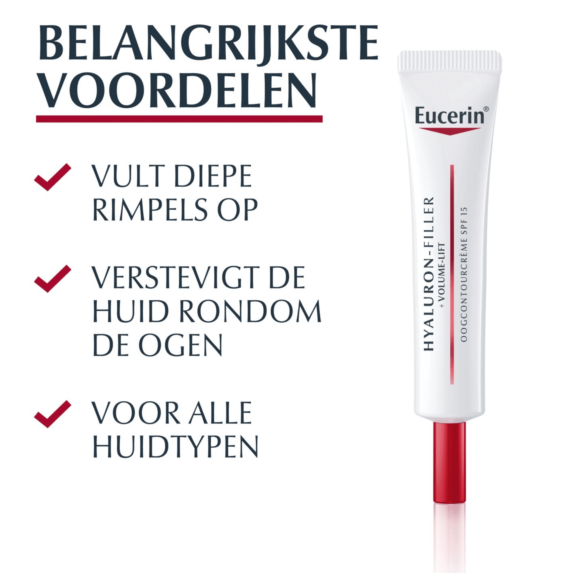 Eucerin Hyaluron-Filler + Volume-Lift Oogcontourcrème SPF 15 Eucerin Hyaluron-Filler + Volume-Lift Oogcontourcrème SPF 15
