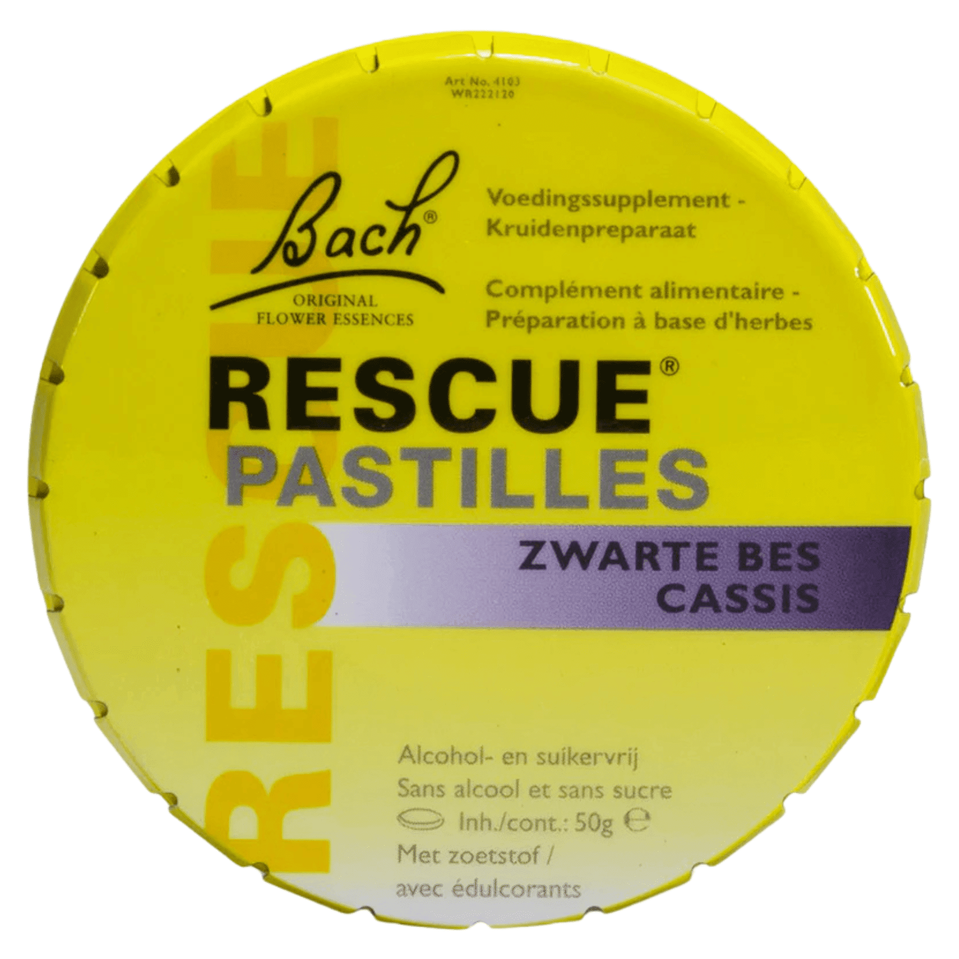 Bach Bloesem Rescue Pastilles Zwarte Bes