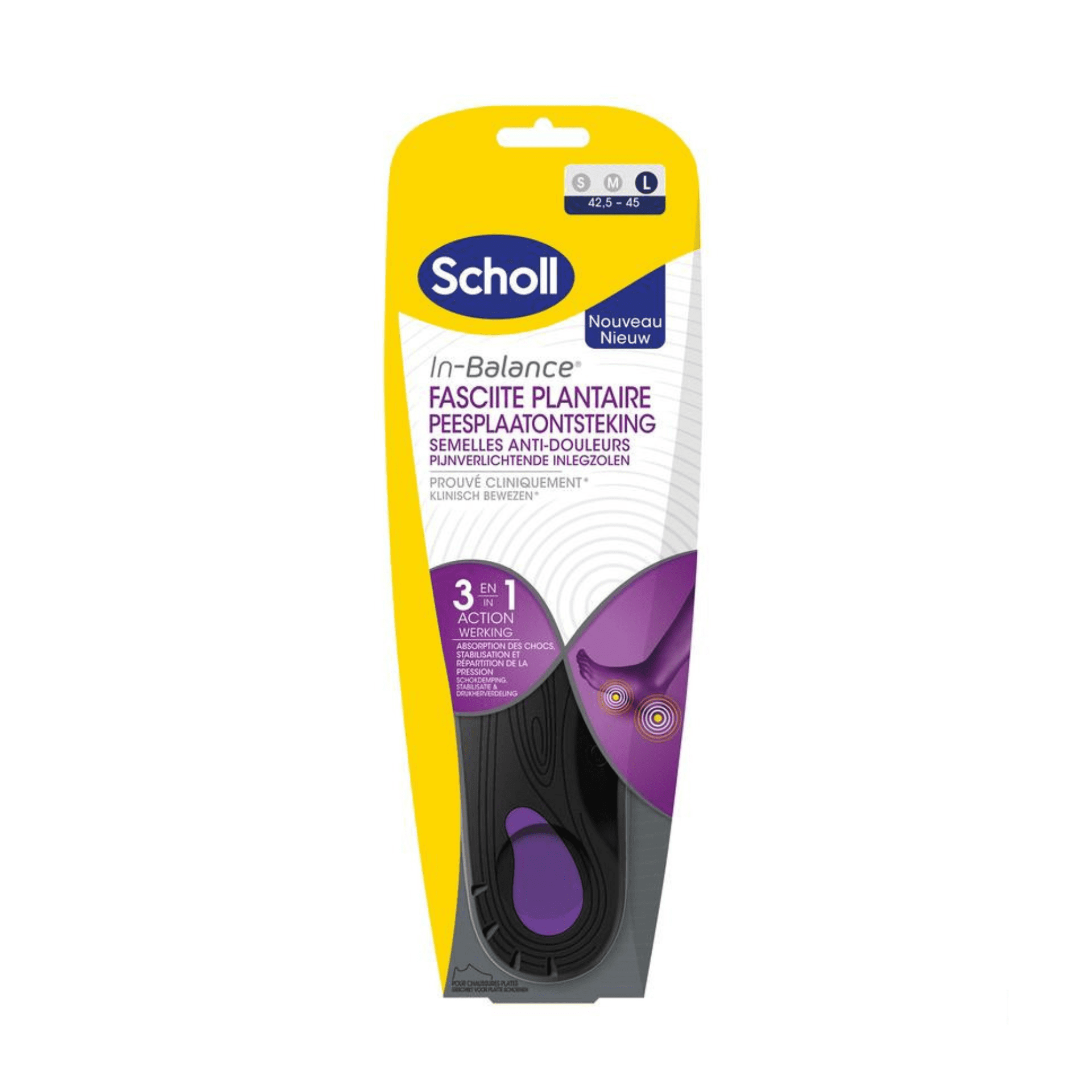 Scholl Semelles A/douleur Faciite Plant. l 1 Paire Scholl Semelles A/douleur Faciite Plant. l 1 Paire
