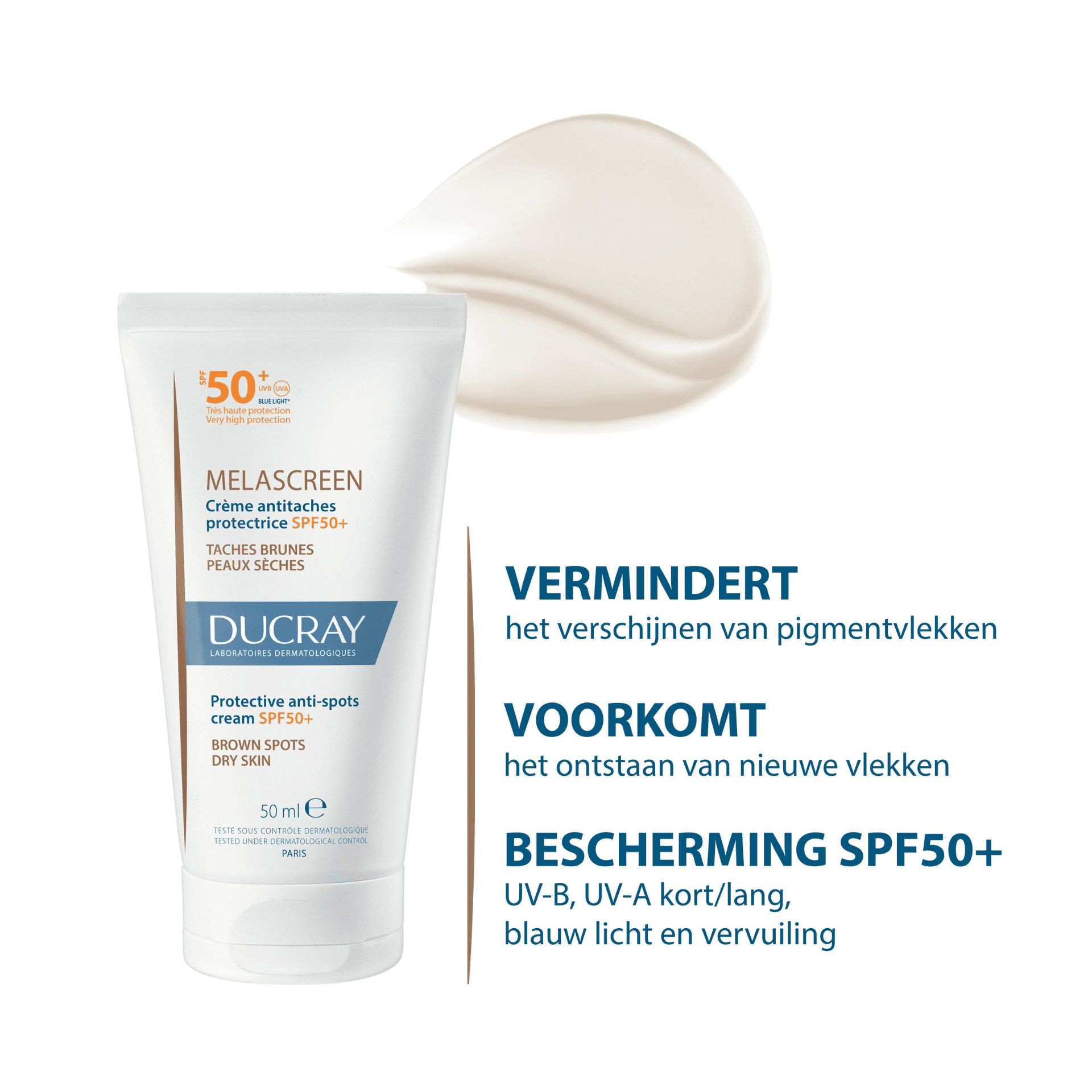 Ducray Melascreen Beschermende Crème tegen Pigmentvlekken SPF 50+