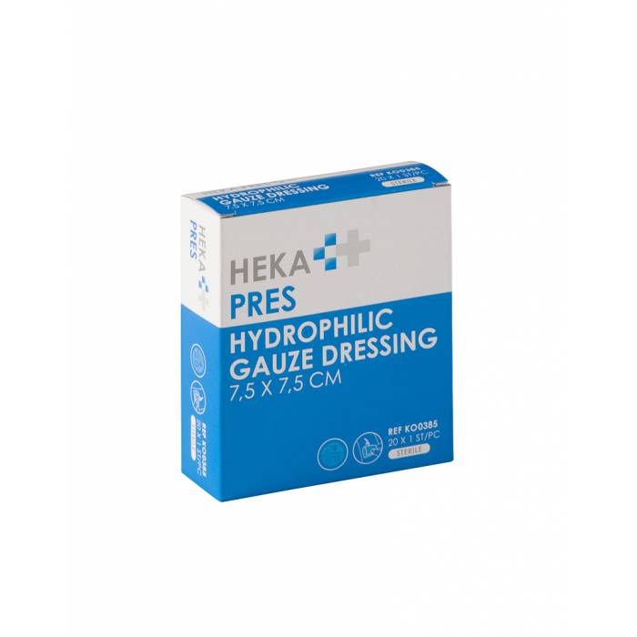 Hekapres Hydrofiel Gaas Kompres 7,5x7,5cm 8 lagen Hekapres Hydrofiel Gaas Kompres 7,5x7,5cm 8 lagen