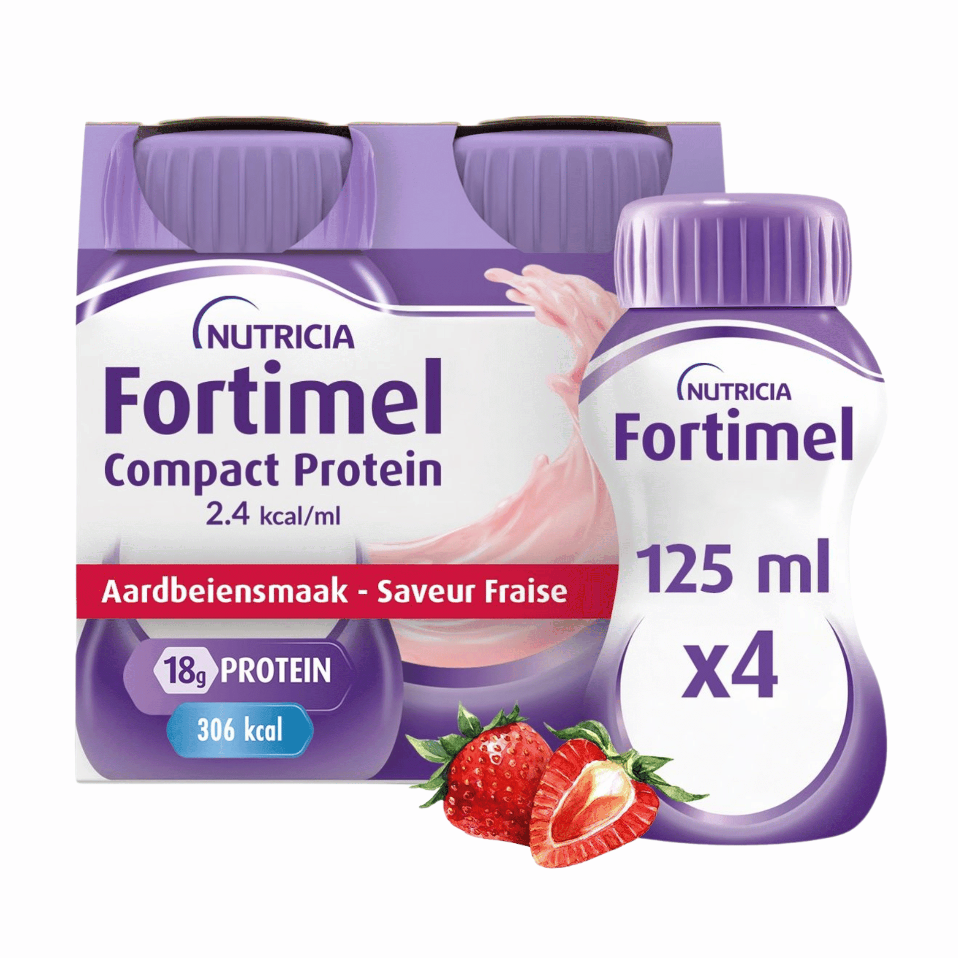 Fortimel Compact Protein 2.4kcal Fraise 4x125ml Fortimel Compact Protein 2.4kcal Fraise 4x125ml