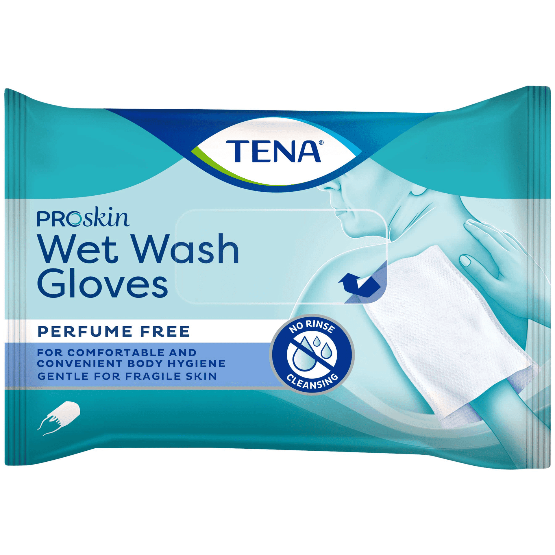 Tena ProSkin Wet Wash Gloves zonder Parfum 8 stuks