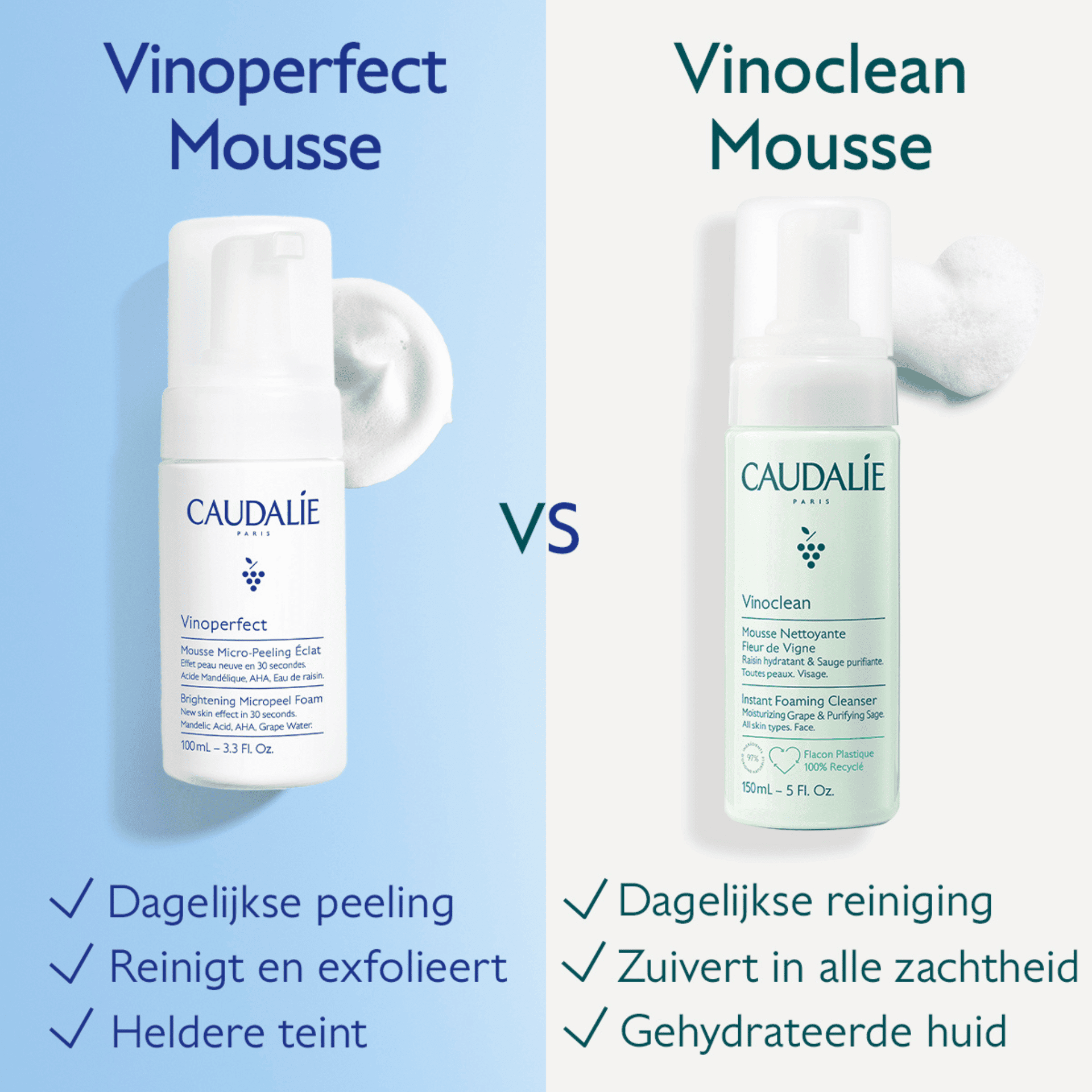 Caudalie Vinoperfect Mousse Micro-peel.eclat 100ml