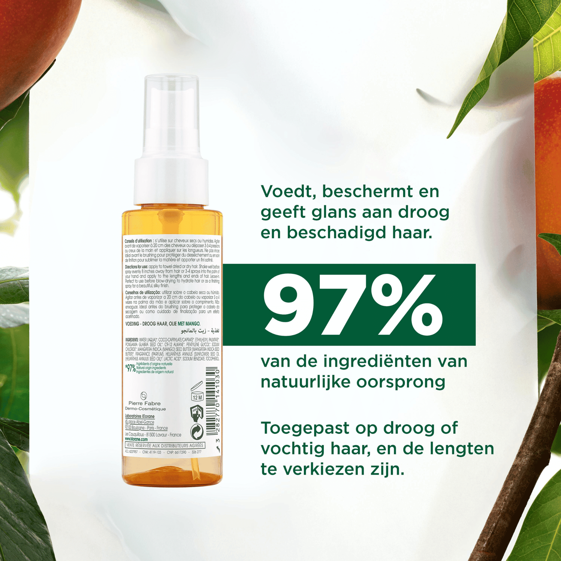 Klorane Mango Voedende Olie