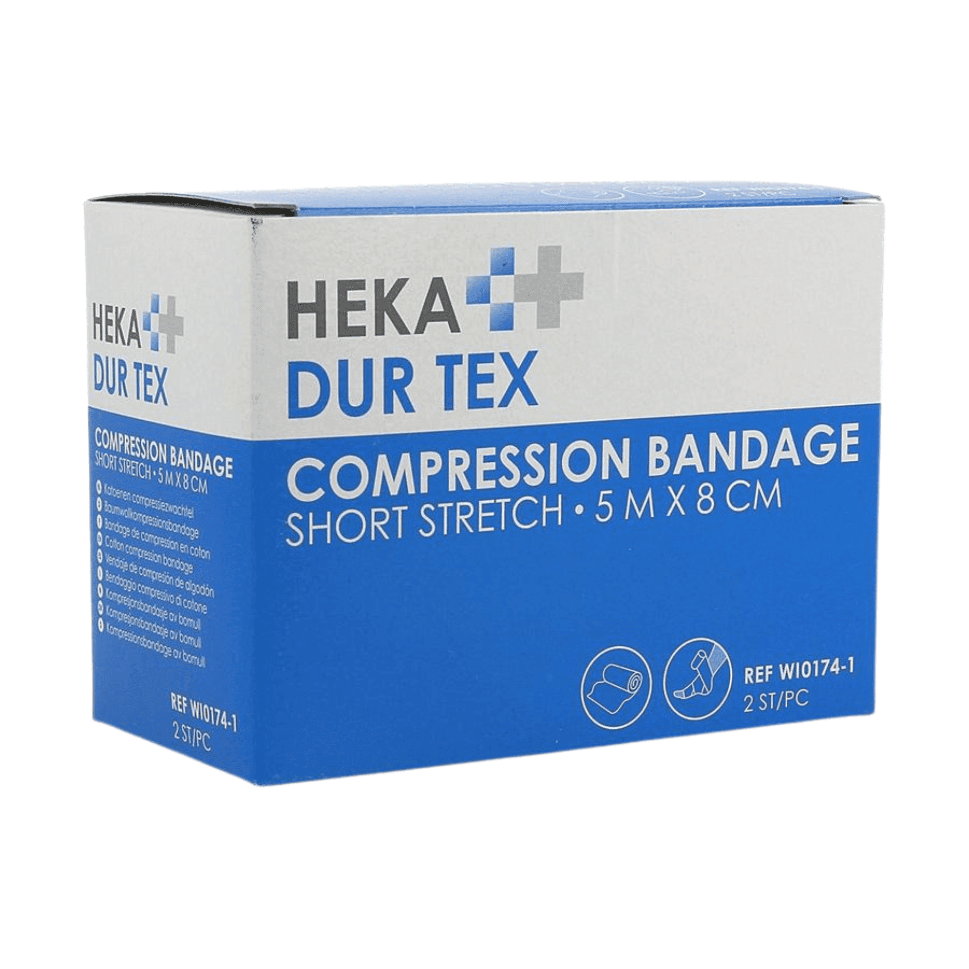 Heka Dur Tex Compressiezwachtel 5 m x 8 cm Heka Dur Tex Compressiezwachtel 5 m x 8 cm