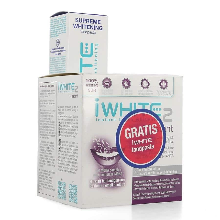 iWhite 2 Instant Teeth Whitening Kit + Gratis Tandpasta Promo*