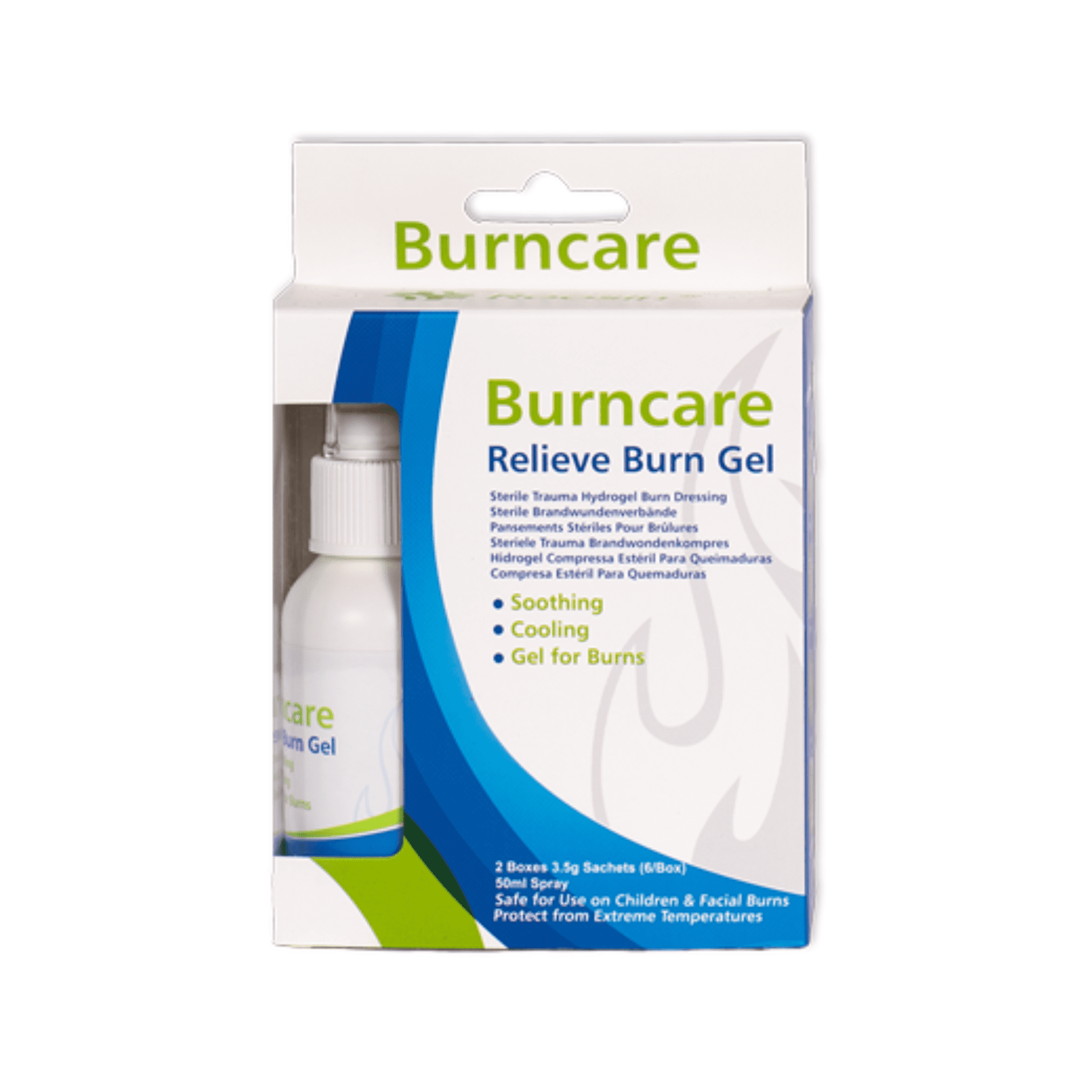 Burncare Kit Gel Brulures 2x3,5g +spray 2x50ml