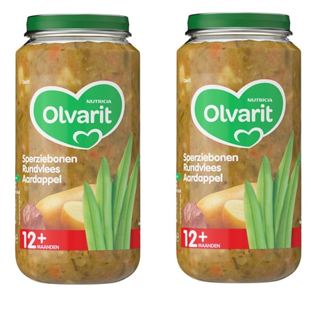 Olvarit Groene Boontjes-Rund-Puree 12+ Olvarit Groene Boontjes-Rund-Puree 12+