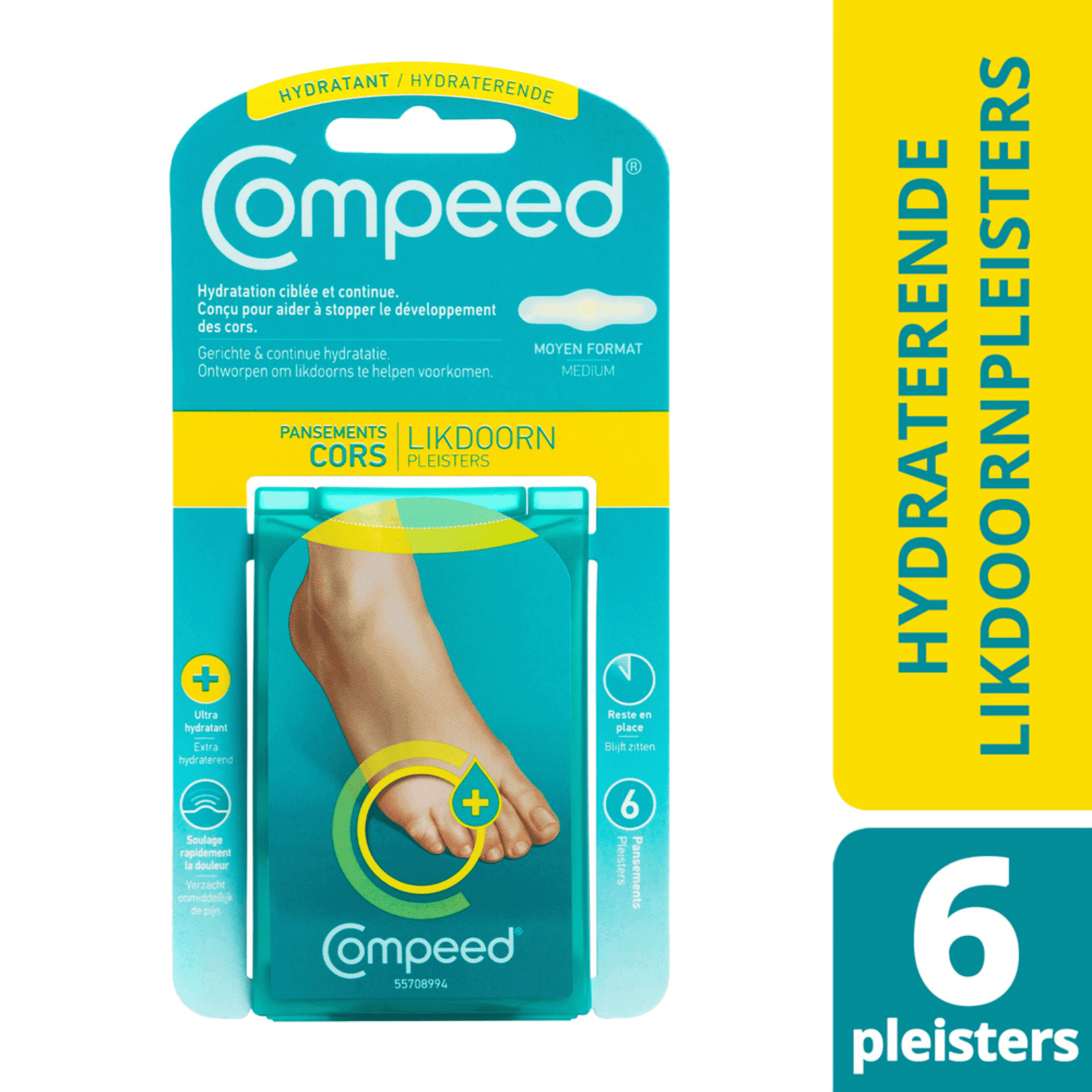 Compeed Hydraterende Likdoornpleisters Medium Compeed Hydraterende Likdoornpleisters Medium