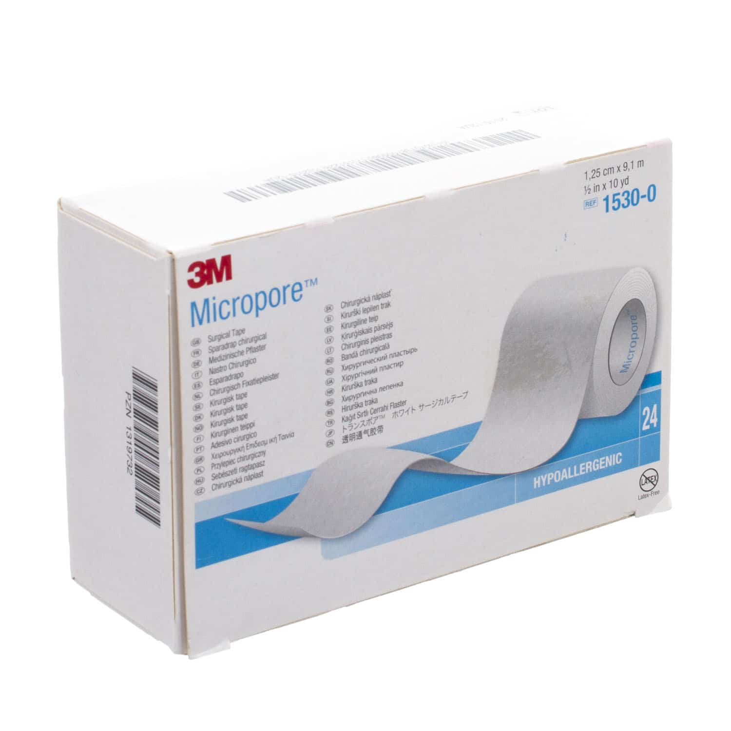 Micropore Medische Hechtpleister 1,25 cm x 9,14 m Micropore Medische Hechtpleister 1,25 cm x 9,14 m