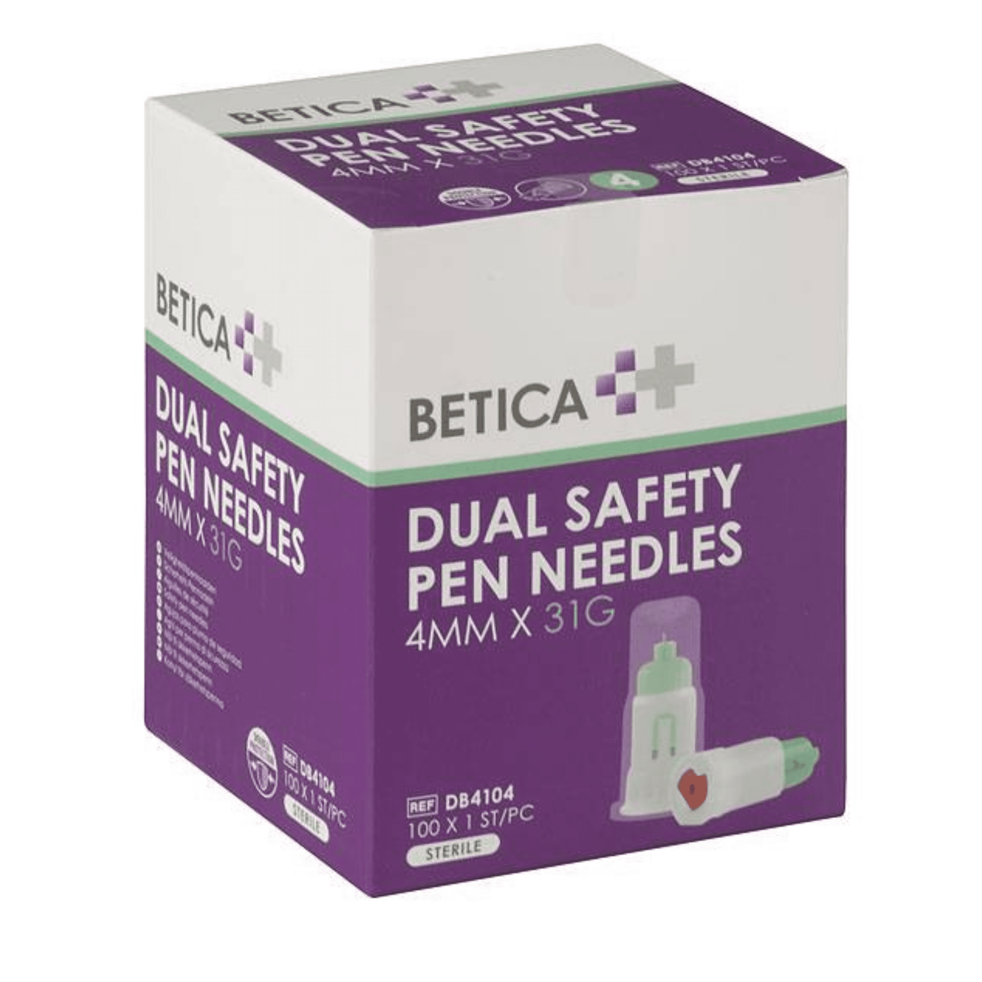 Betica Dual Safety Pen Needles 4 mm 31 g 