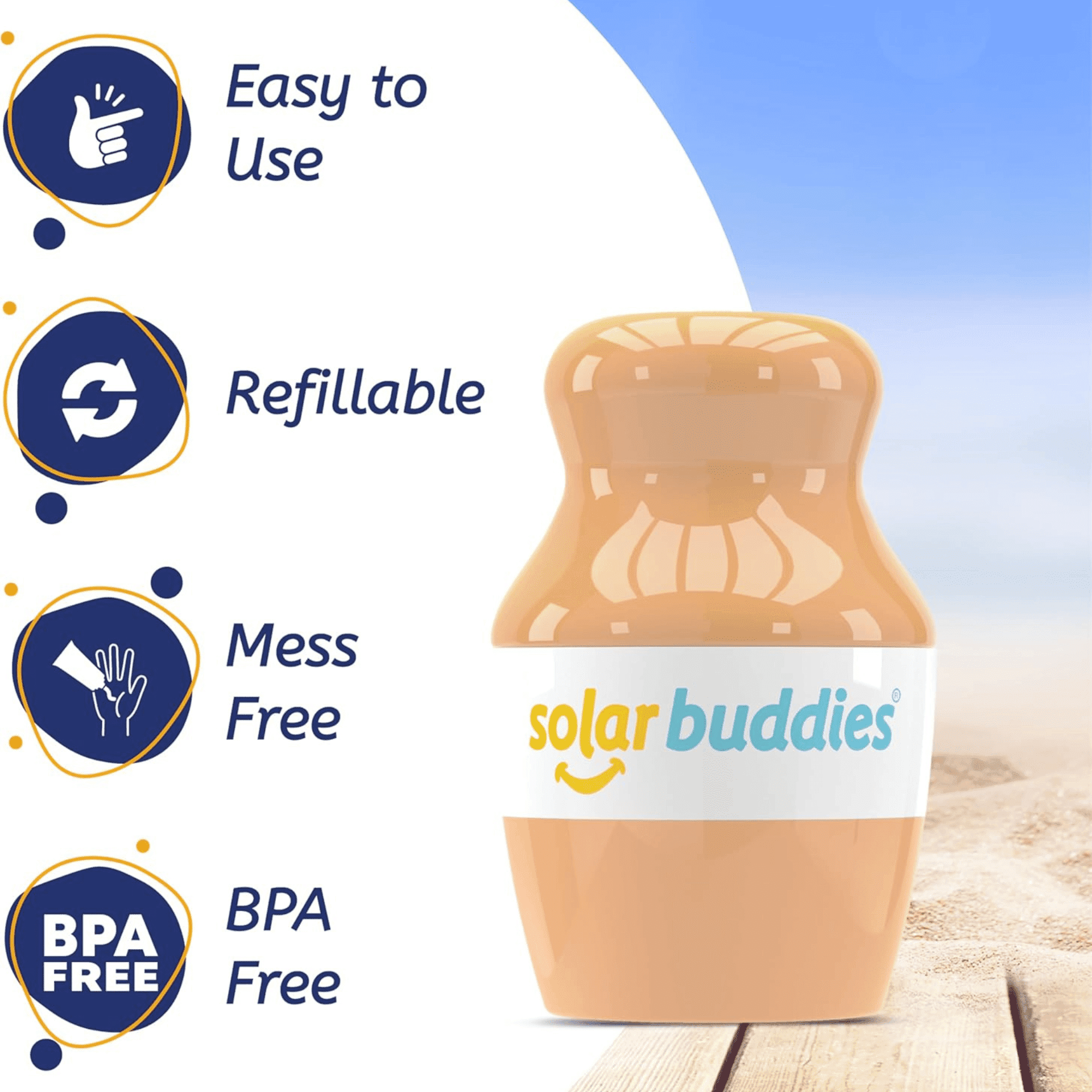 Solar Buddies Hervulbare Zonnecrème-applicator
