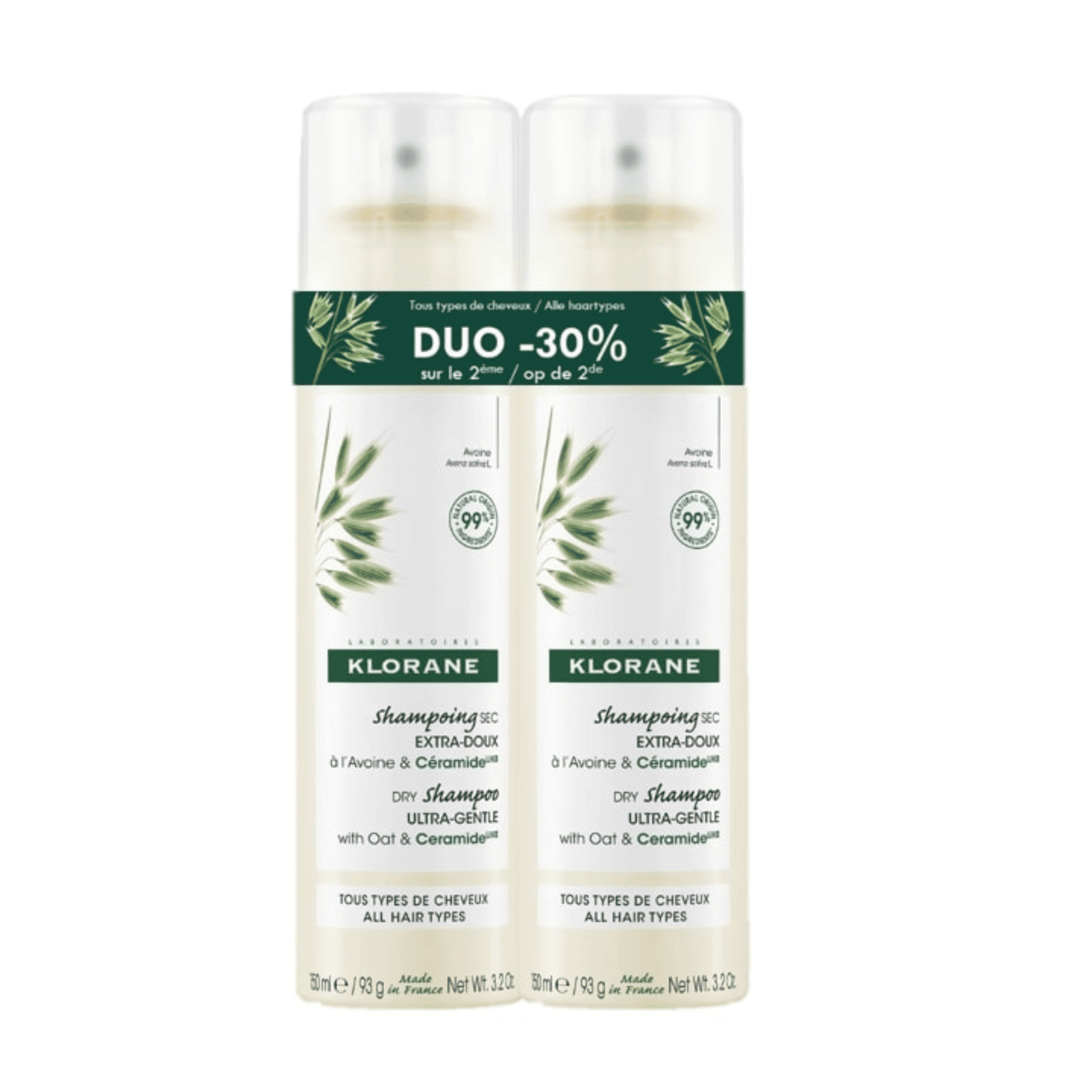 Klorane Ultramilde Droogshampoo met Haver & Ceramide PROMO Klorane Ultramilde Droogshampoo met Haver & Ceramide PROMO