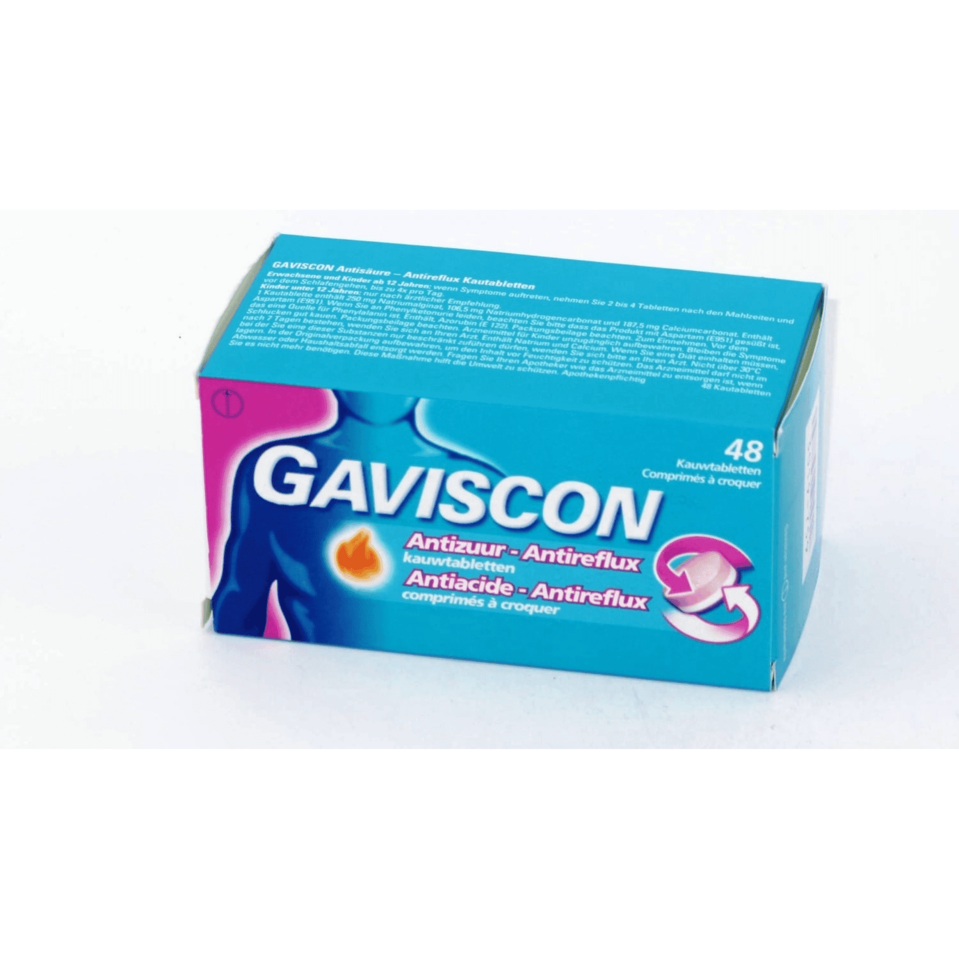 Gaviscon Antizuur-Antireflux 48 kauwtabletten