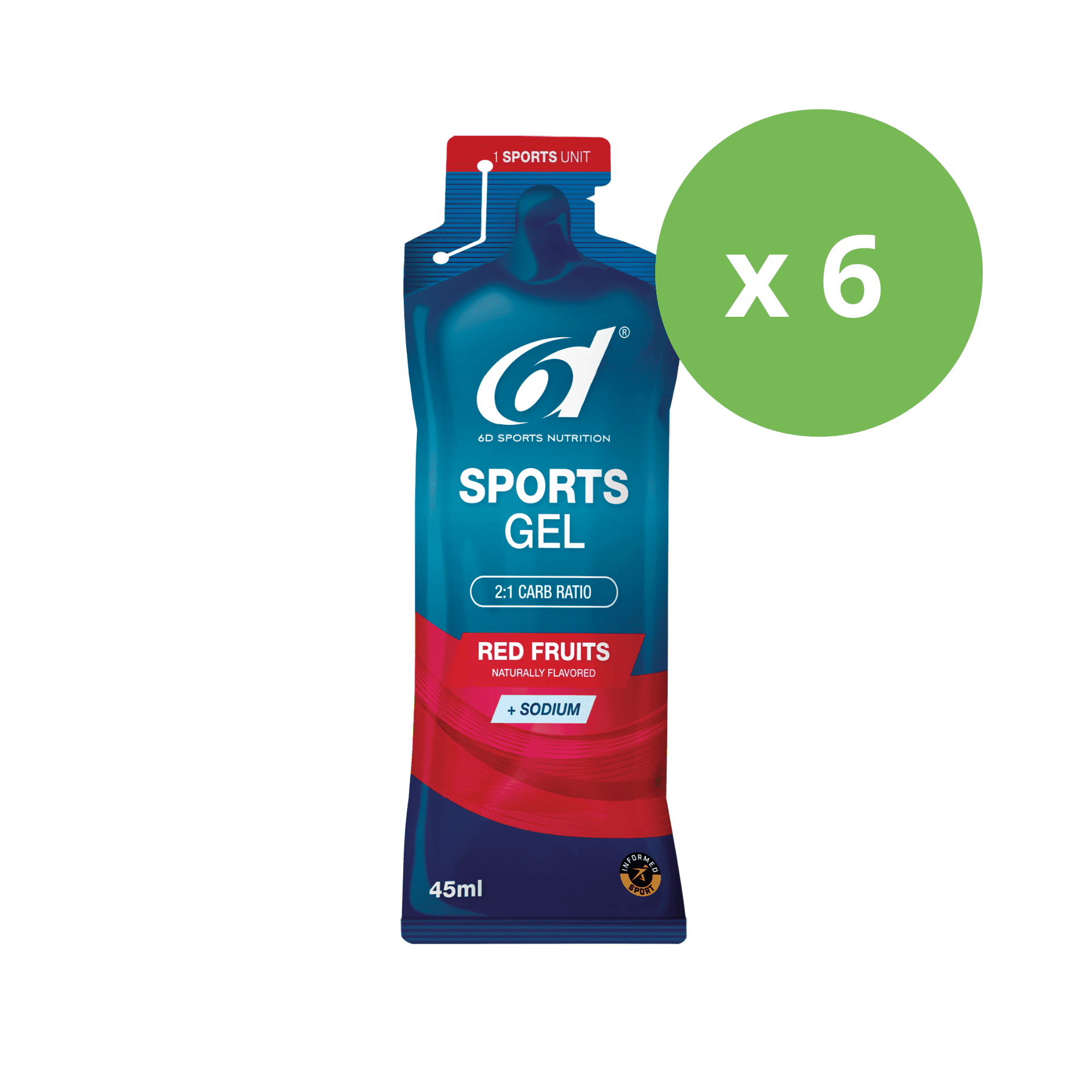 6d Sports Gel Mango 6x45ml