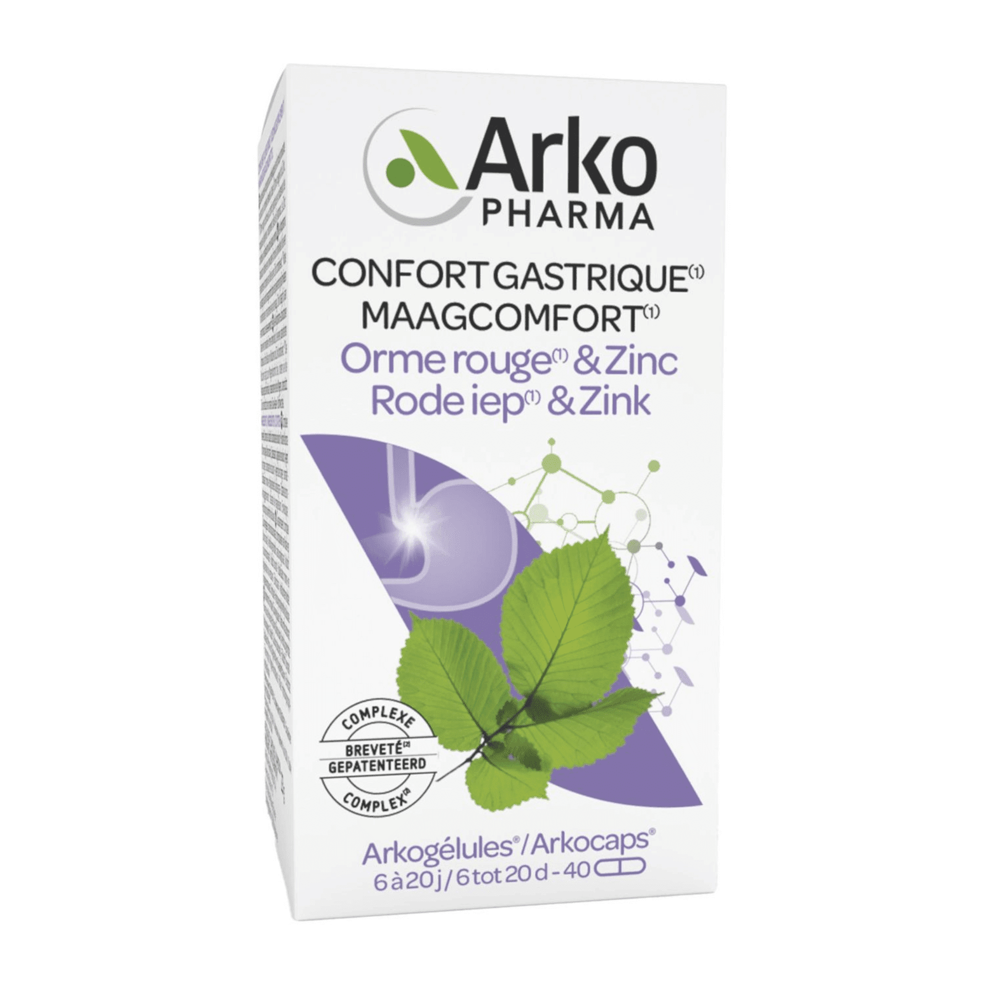 Arkogelules Orme Rouge & Zinc Caps 40 Arkogelules Orme Rouge & Zinc Caps 40