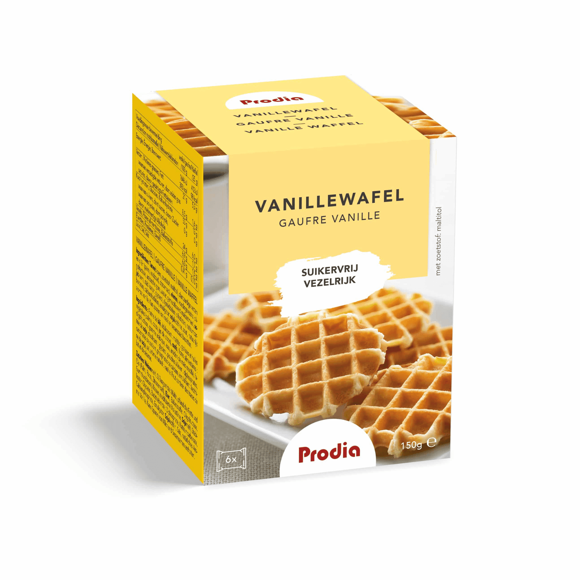 Prodia Vanillewafels 150 g Prodia Vanillewafels 150 g