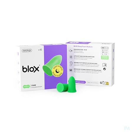 Blox Sleep Mousse Medium Vert 5 Paires Blox Sleep Mousse Medium Vert 5 Paires