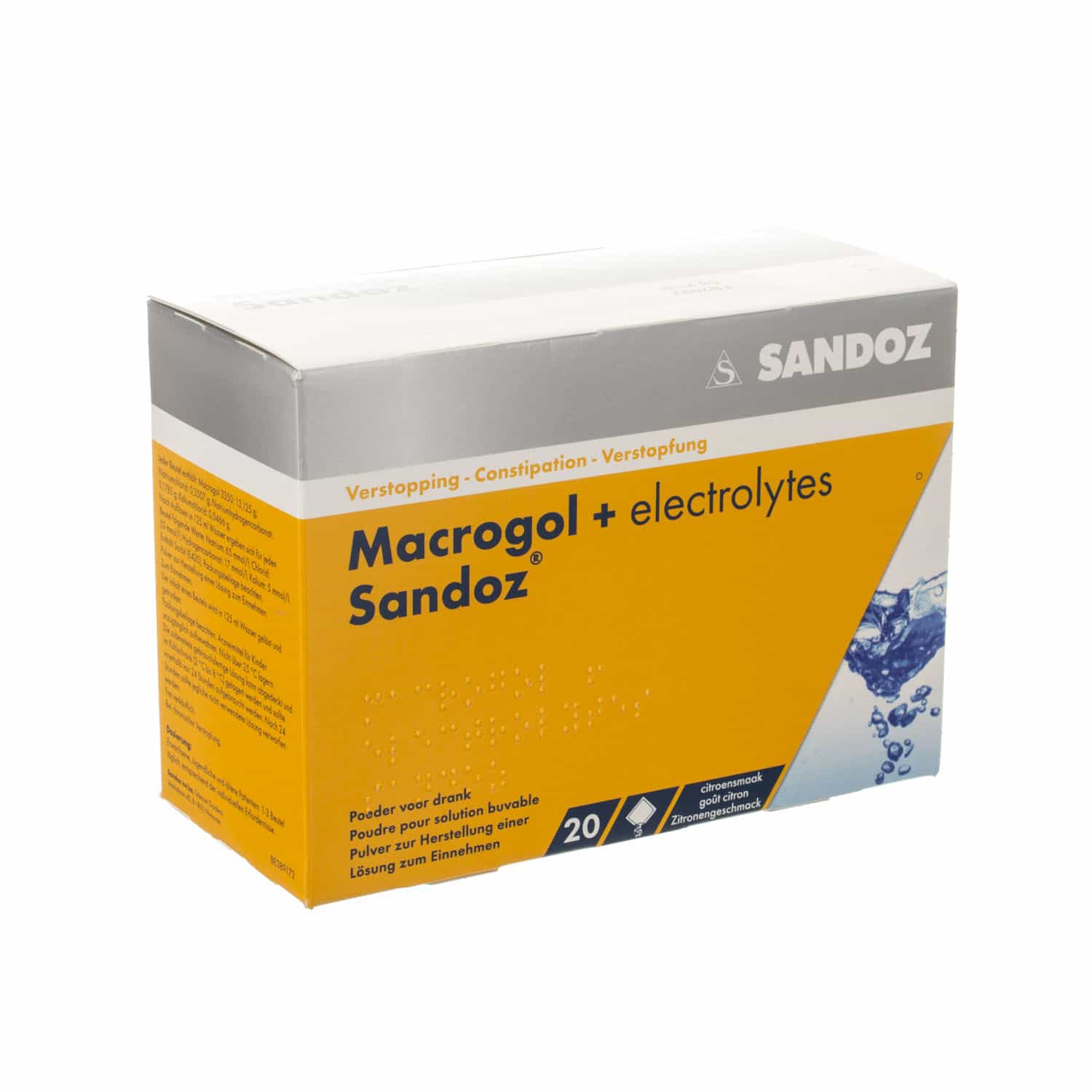 Macrogol + Elektrolyten Poeder Citroen Macrogol + Elektrolyten Poeder Citroen
