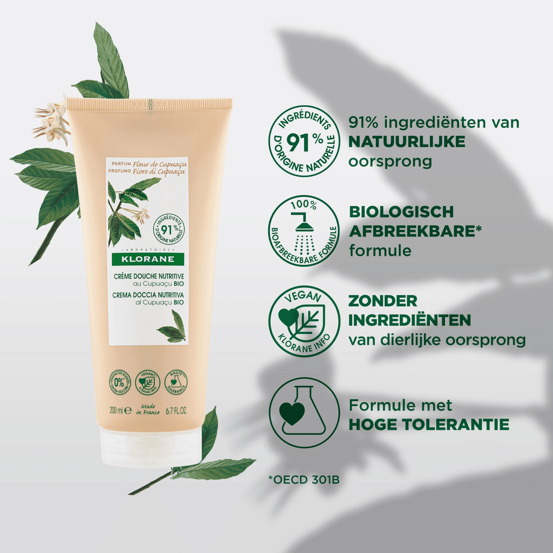 Klorane Crème Douche Nutritive 200 ml Klorane Crème Douche Nutritive 200 ml