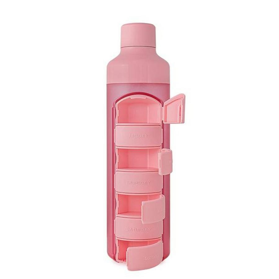 Yos Water Bottle & Pill Box Weekly Perfect Pink Yos Water Bottle & Pill Box Weekly Perfect Pink