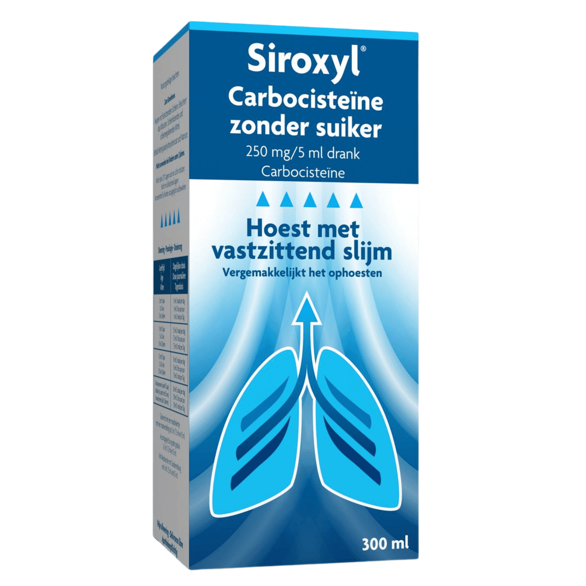 Siroxyl Carbocisteïne zonder Suiker 250 mg/5 ml Siroop