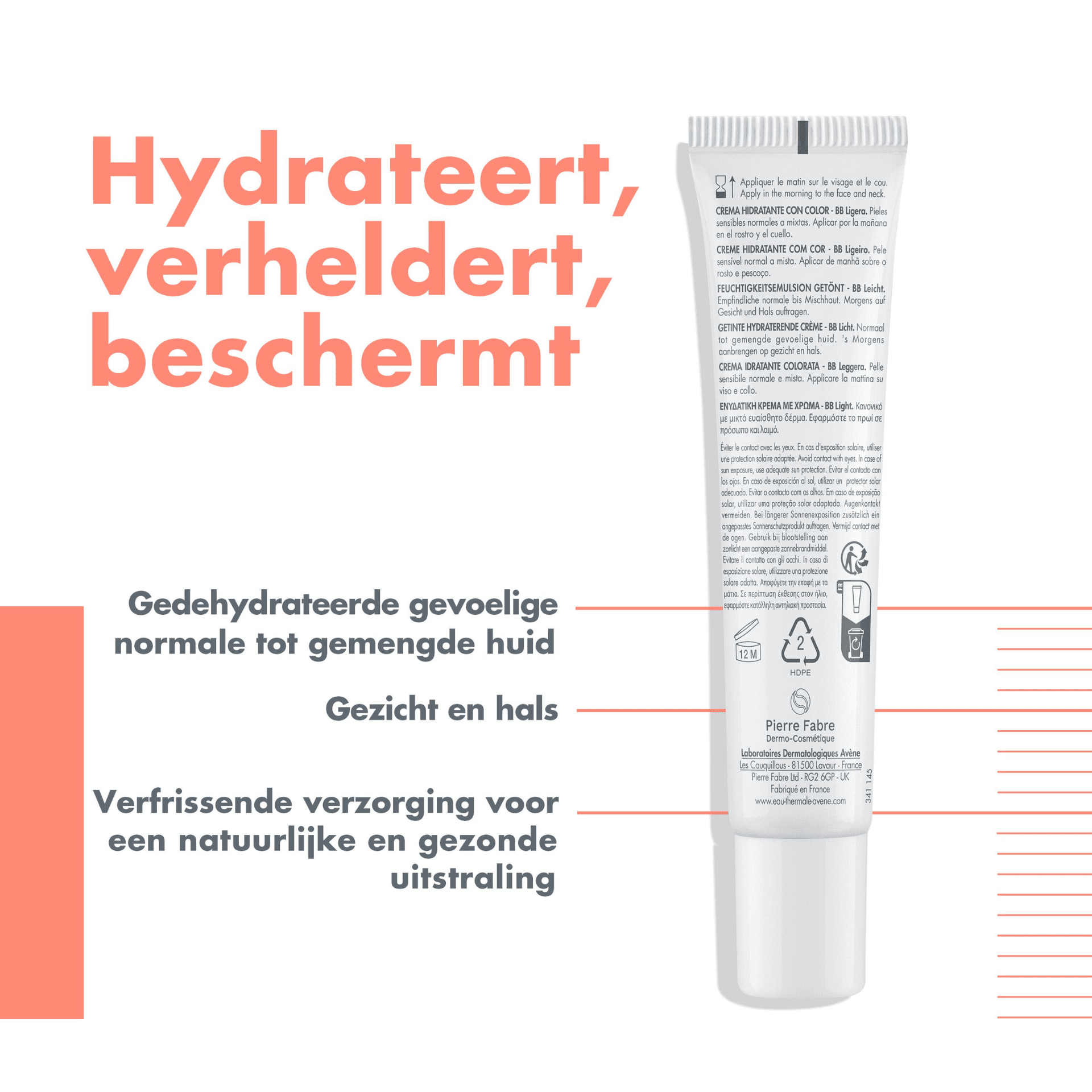 Avène Hydrance BB Light SPF 30 Getinte Hydraterende Crème Avène Hydrance BB Light SPF 30 Getinte Hydraterende Crème