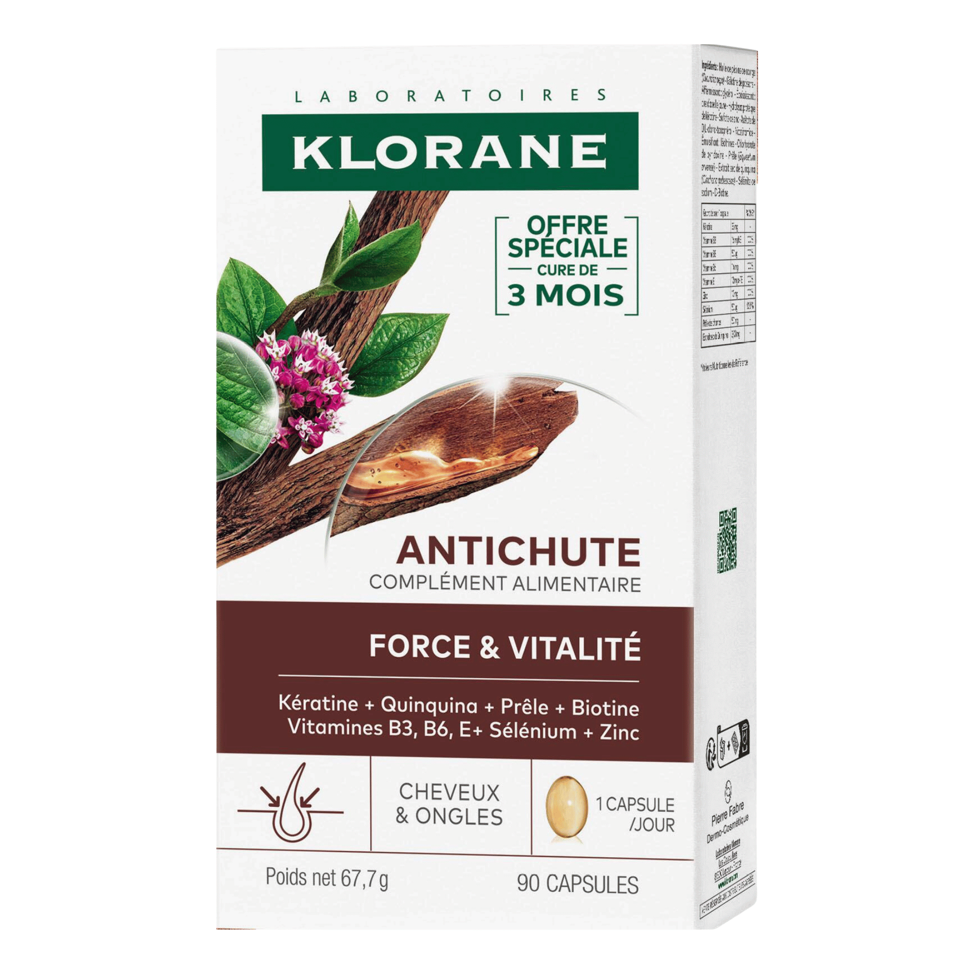 Klorane Kinine Supplement tegen Haarverlies