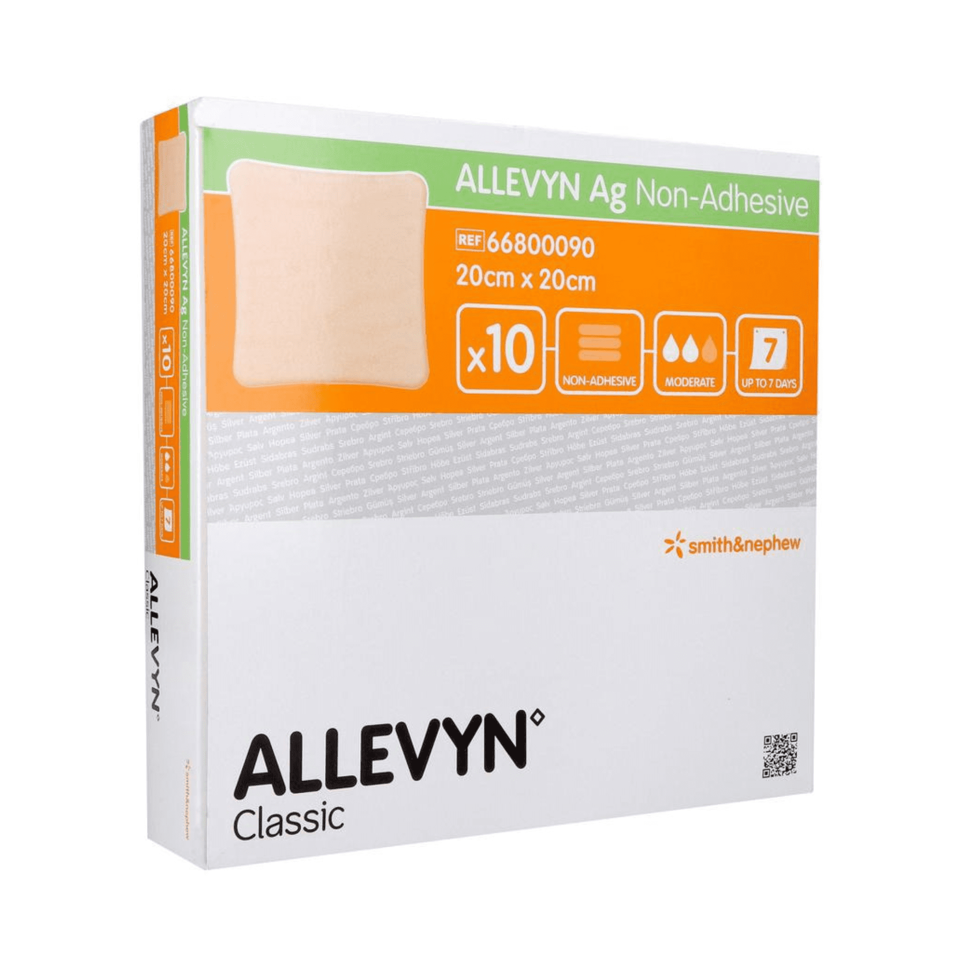 Allevyn Ag Non-adhesive Steriel Verband 20 x 20 cm