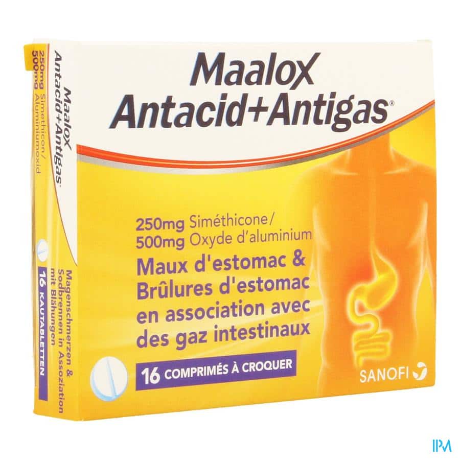 Maalox Antacid + Antigas 250 mg / 500 mg