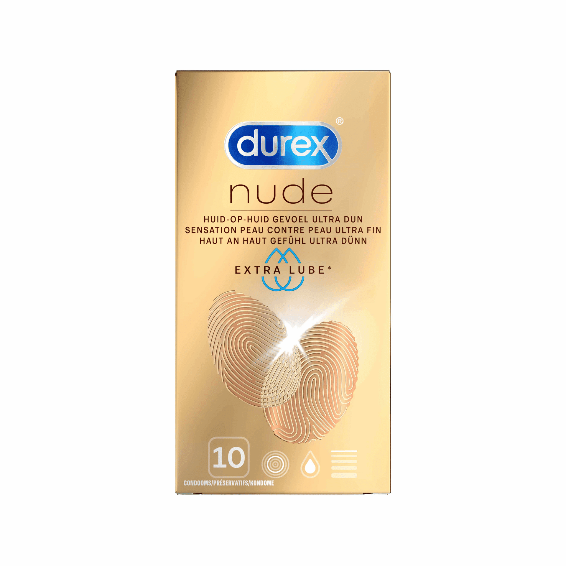 Préservatifs Durex Nude Extra Lube 10 pièces