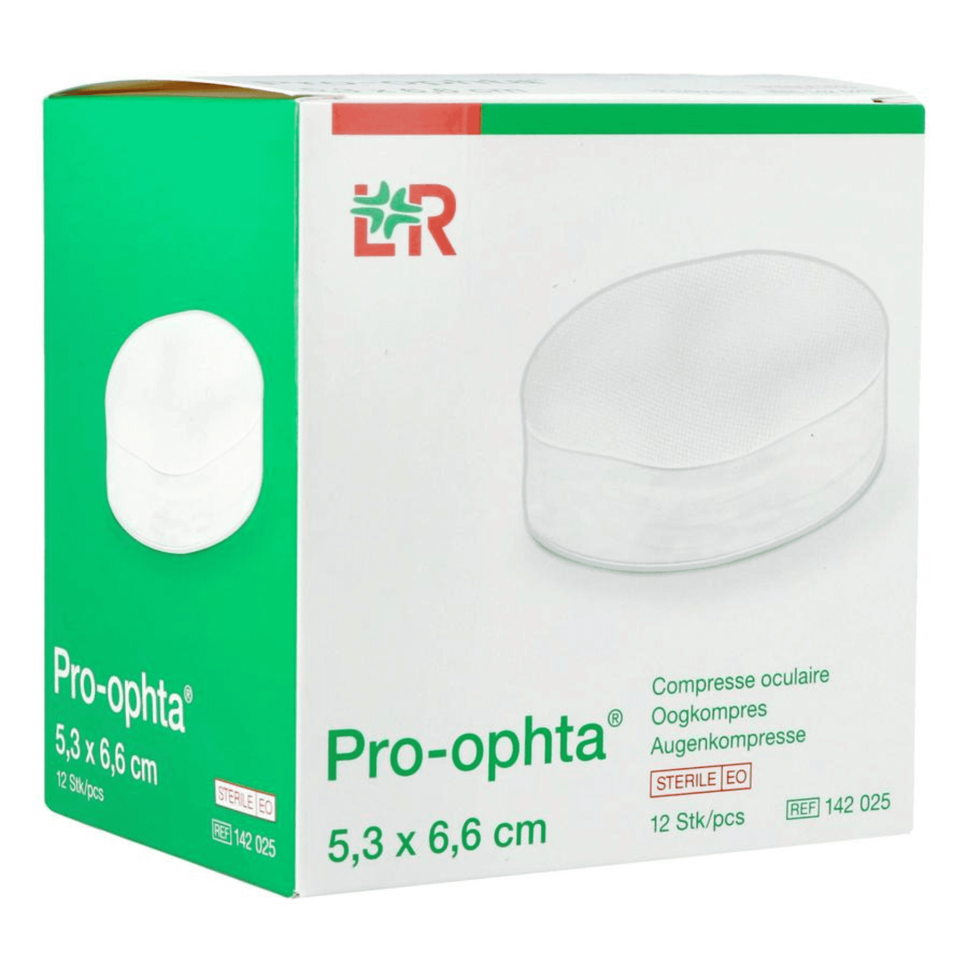 Pro-Ophta Steriele Oogkompressen 5,3 x 6,6 cm