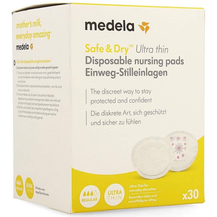 Medela Safa & Dry Ultradunne Wegwerpbare Zoogkompressen
