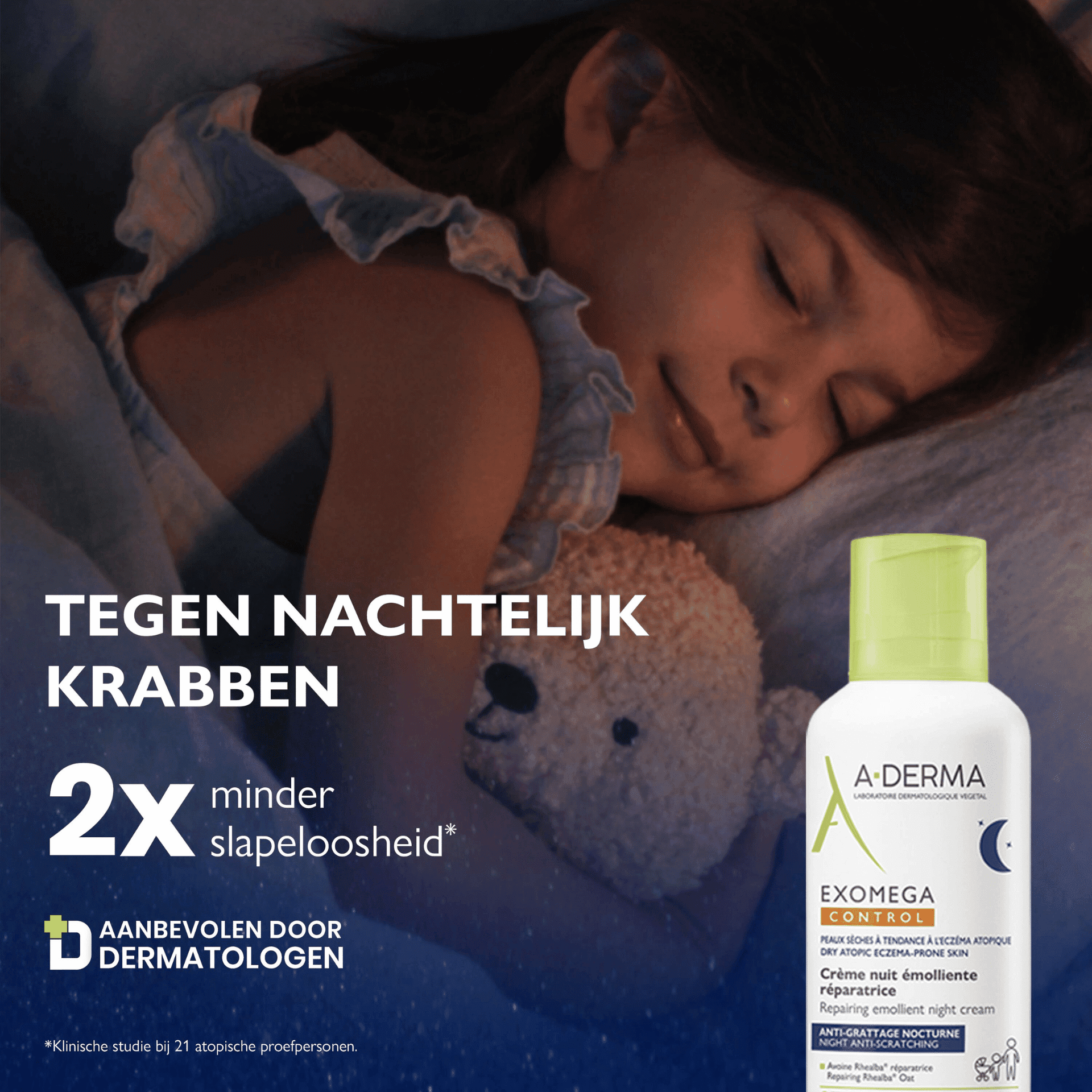 A-Derma Exomega Control Herstellende Emolliërende Nachtcrème