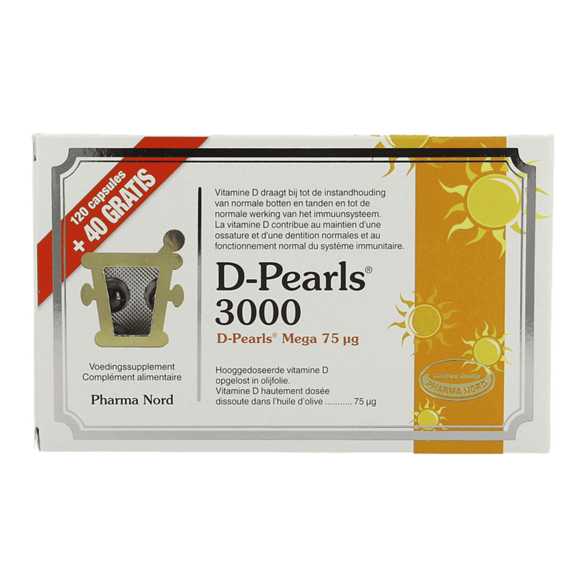 D-pearls 3000 Caps 120+40 D-pearls 3000 Caps 120+40